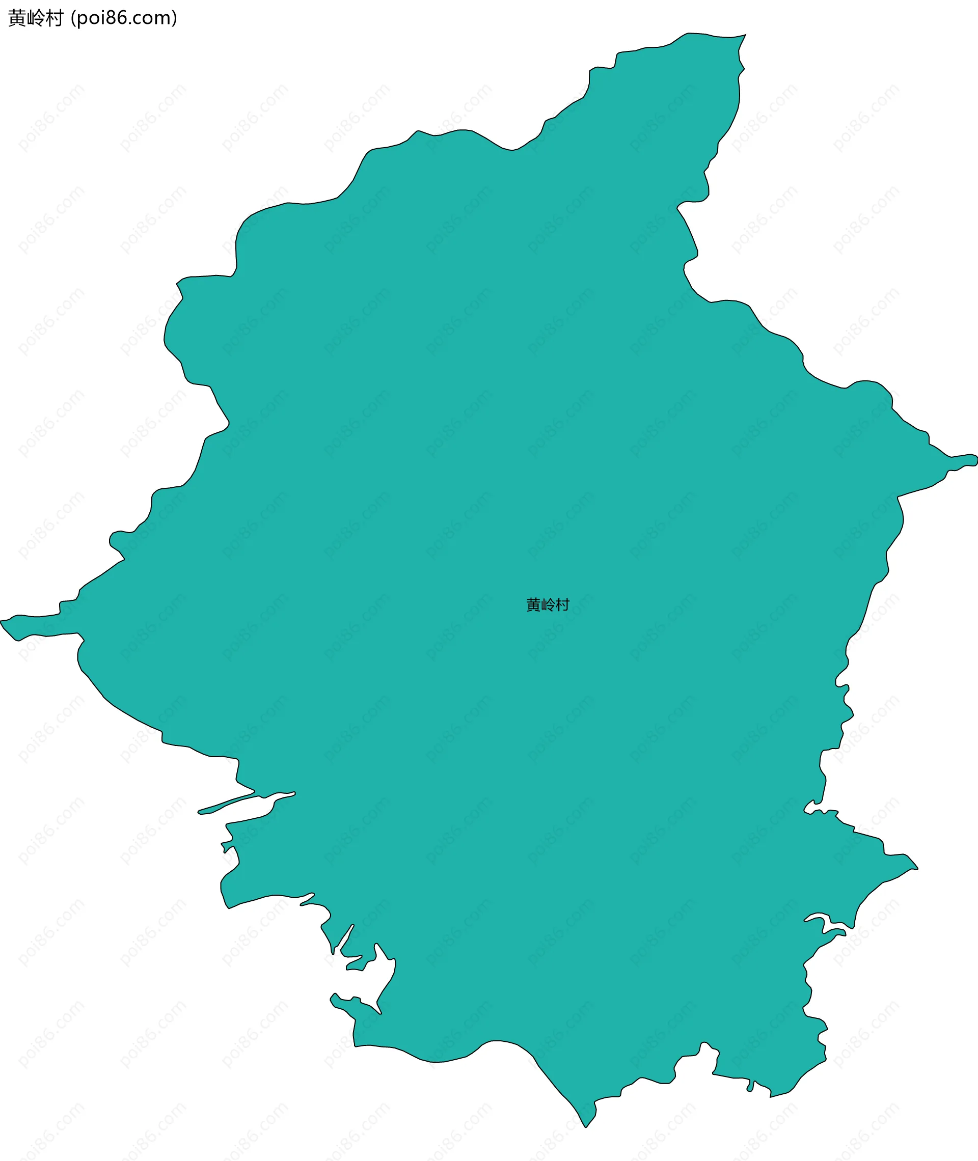 黄岭村边界地图