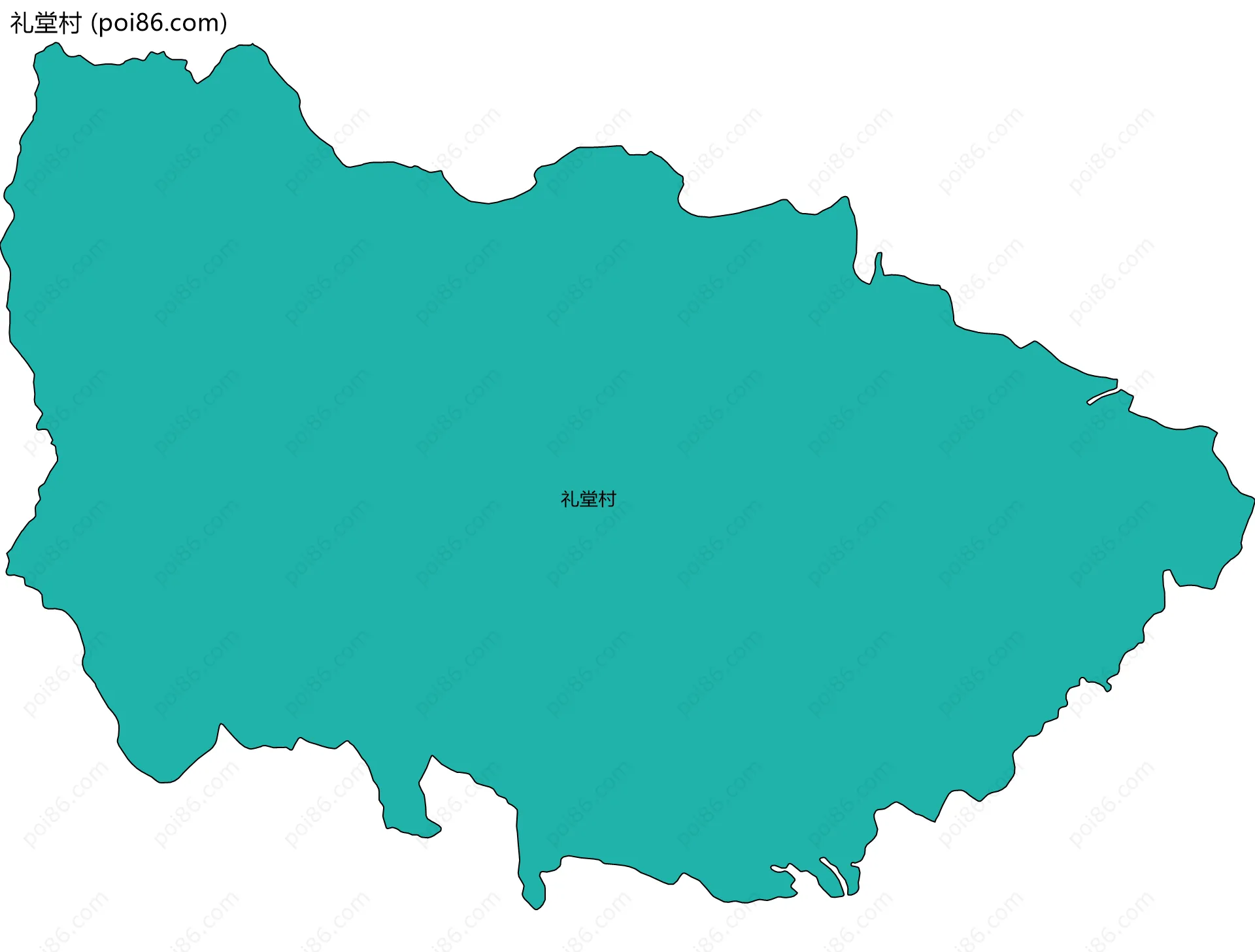 礼堂村边界地图