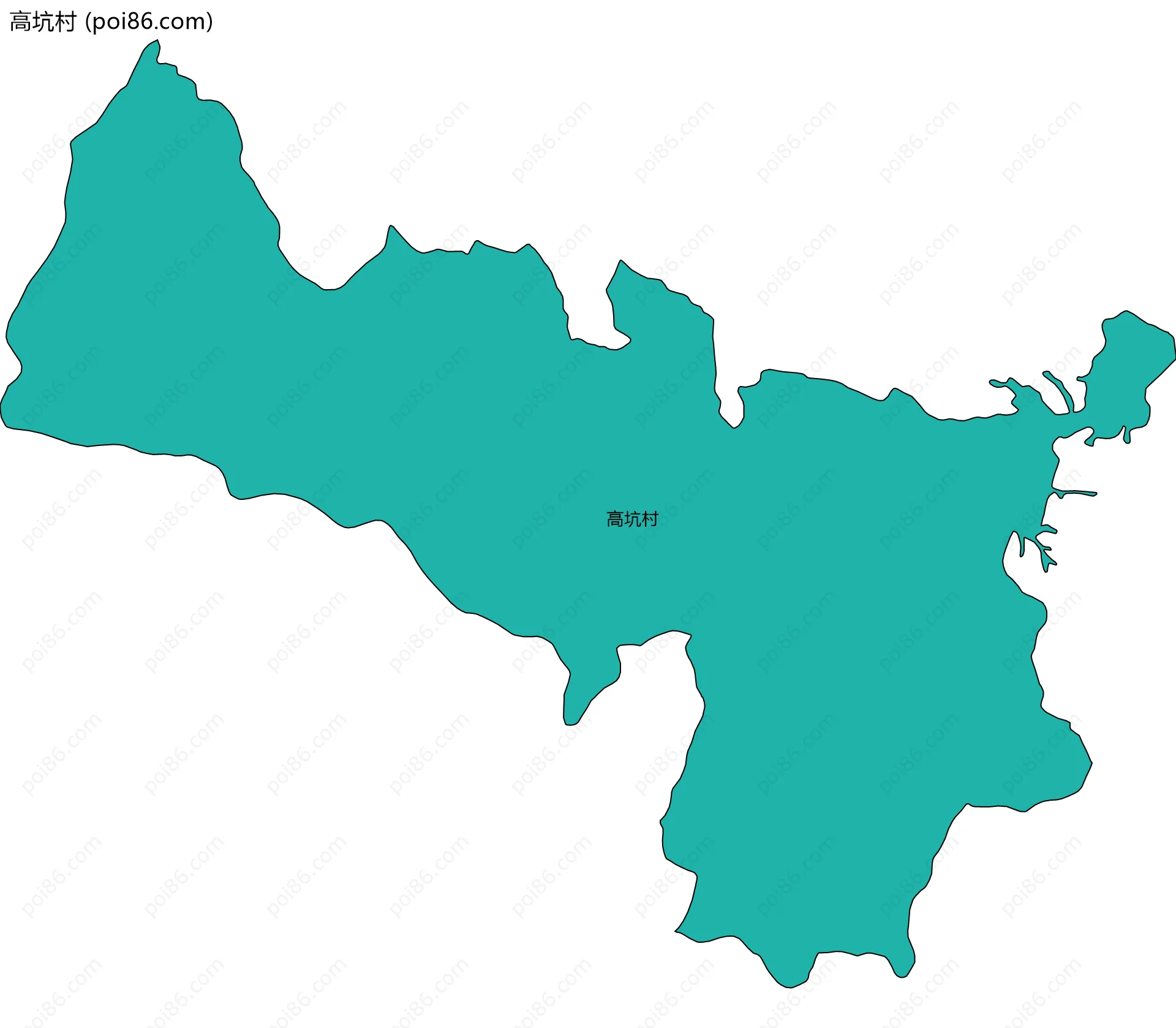 高坑村边界地图
