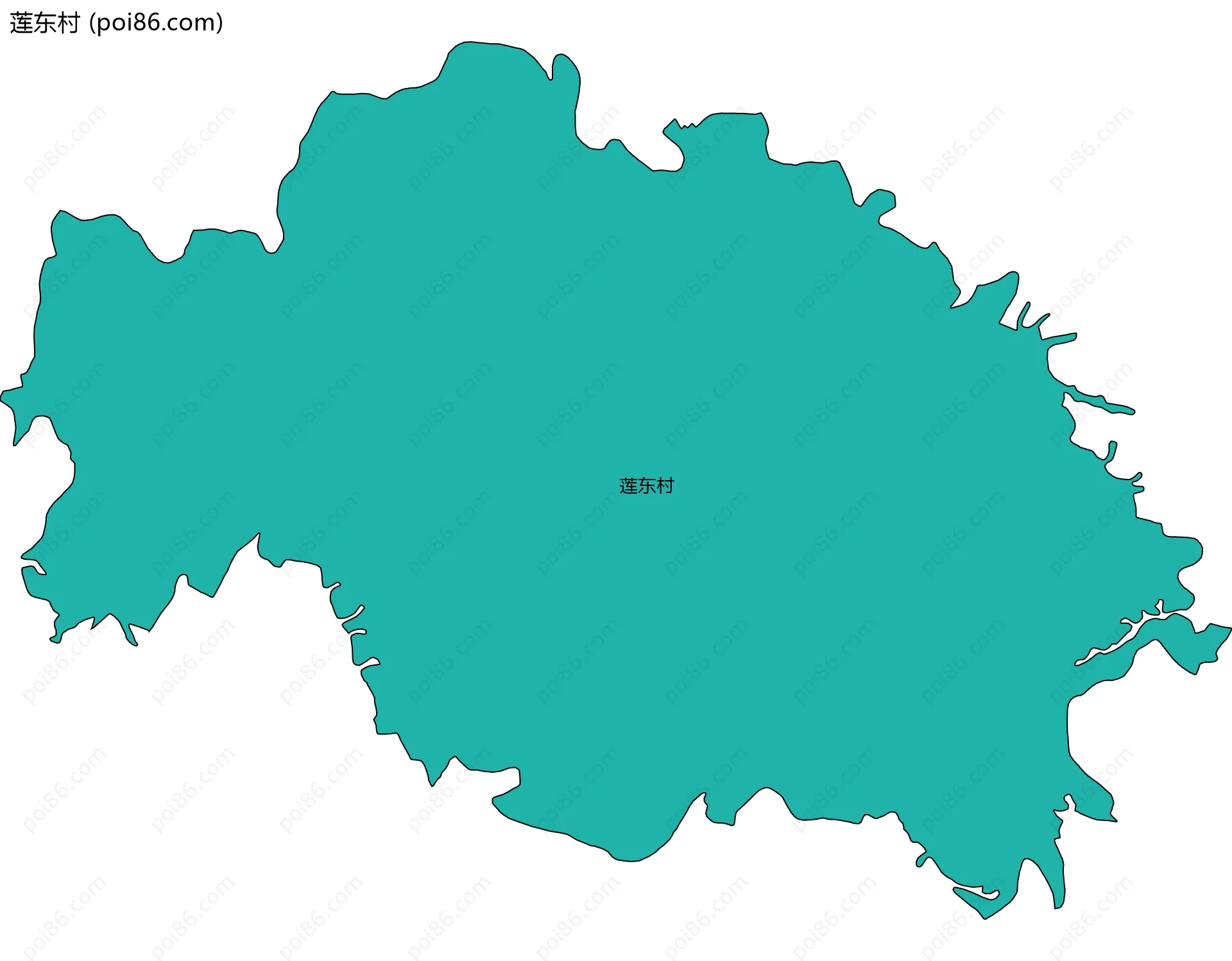 莲东村边界地图