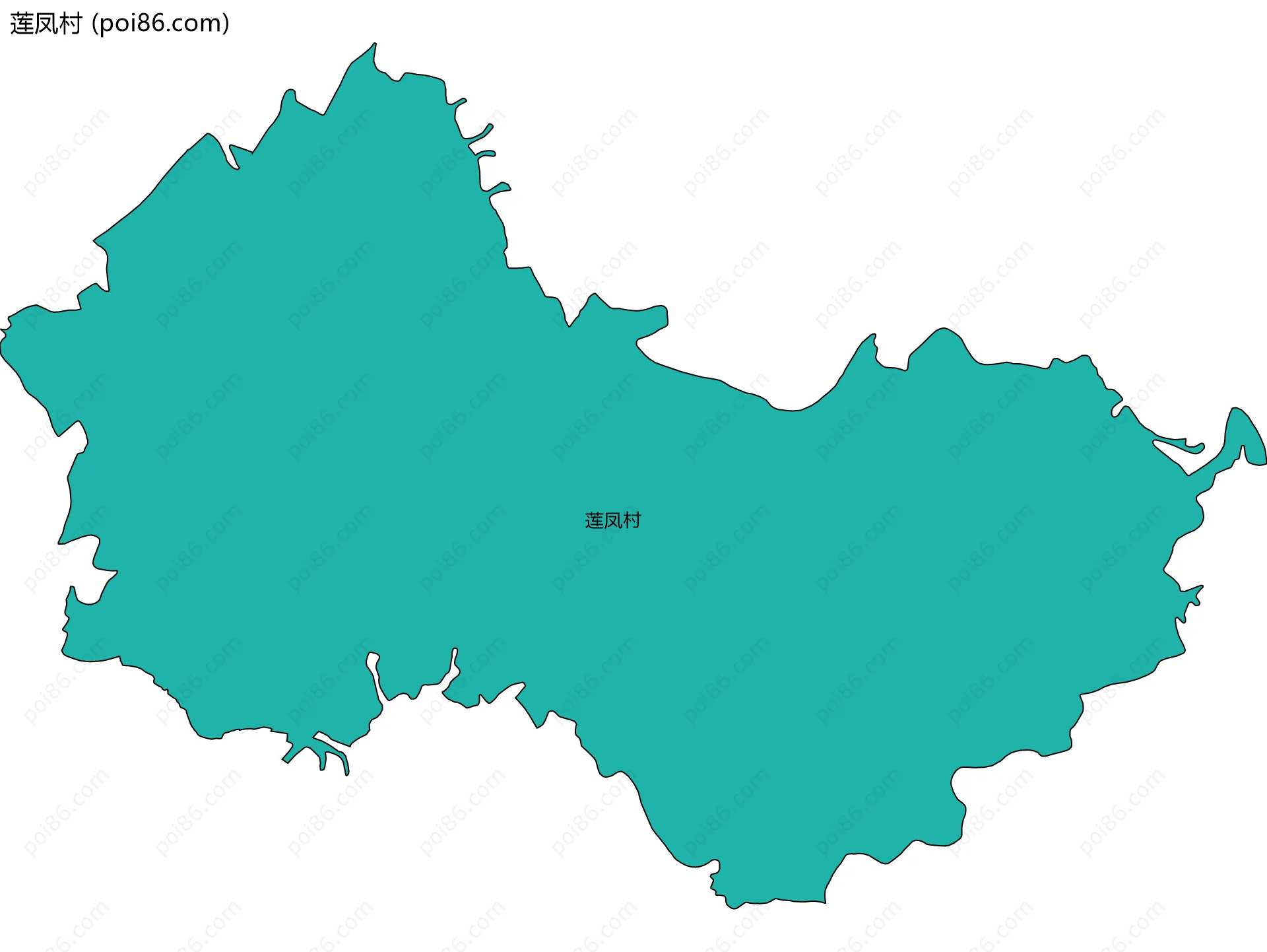 莲凤村边界地图