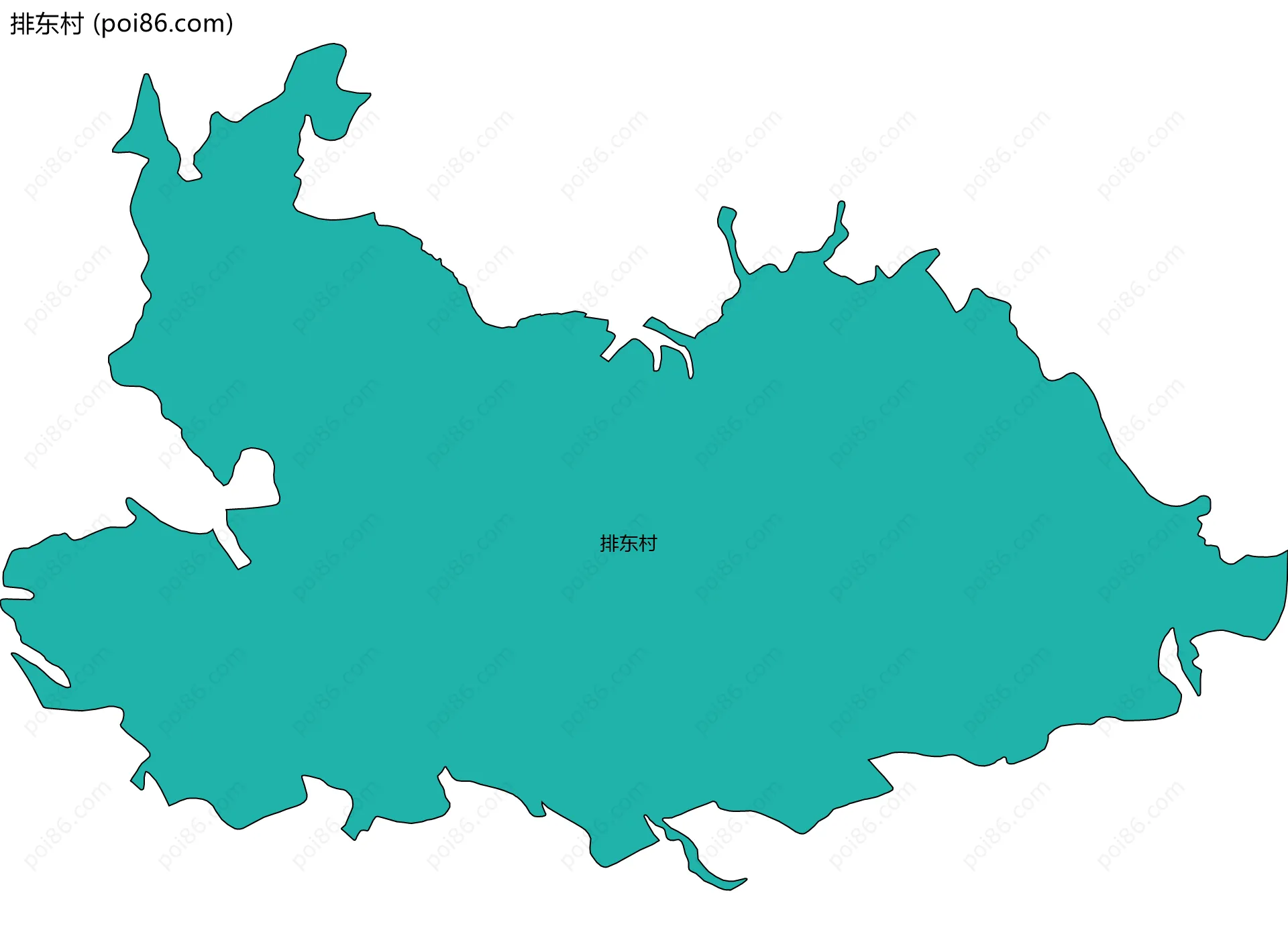 排东村边界地图