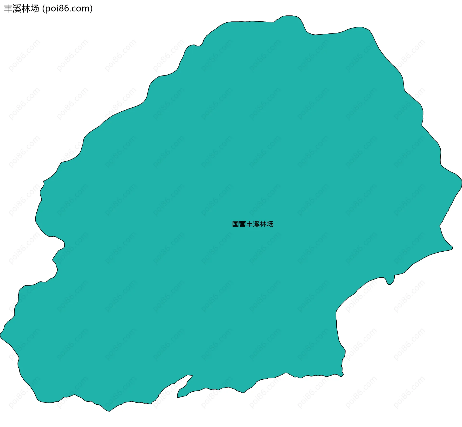 丰溪林场边界地图(五级行政区划)