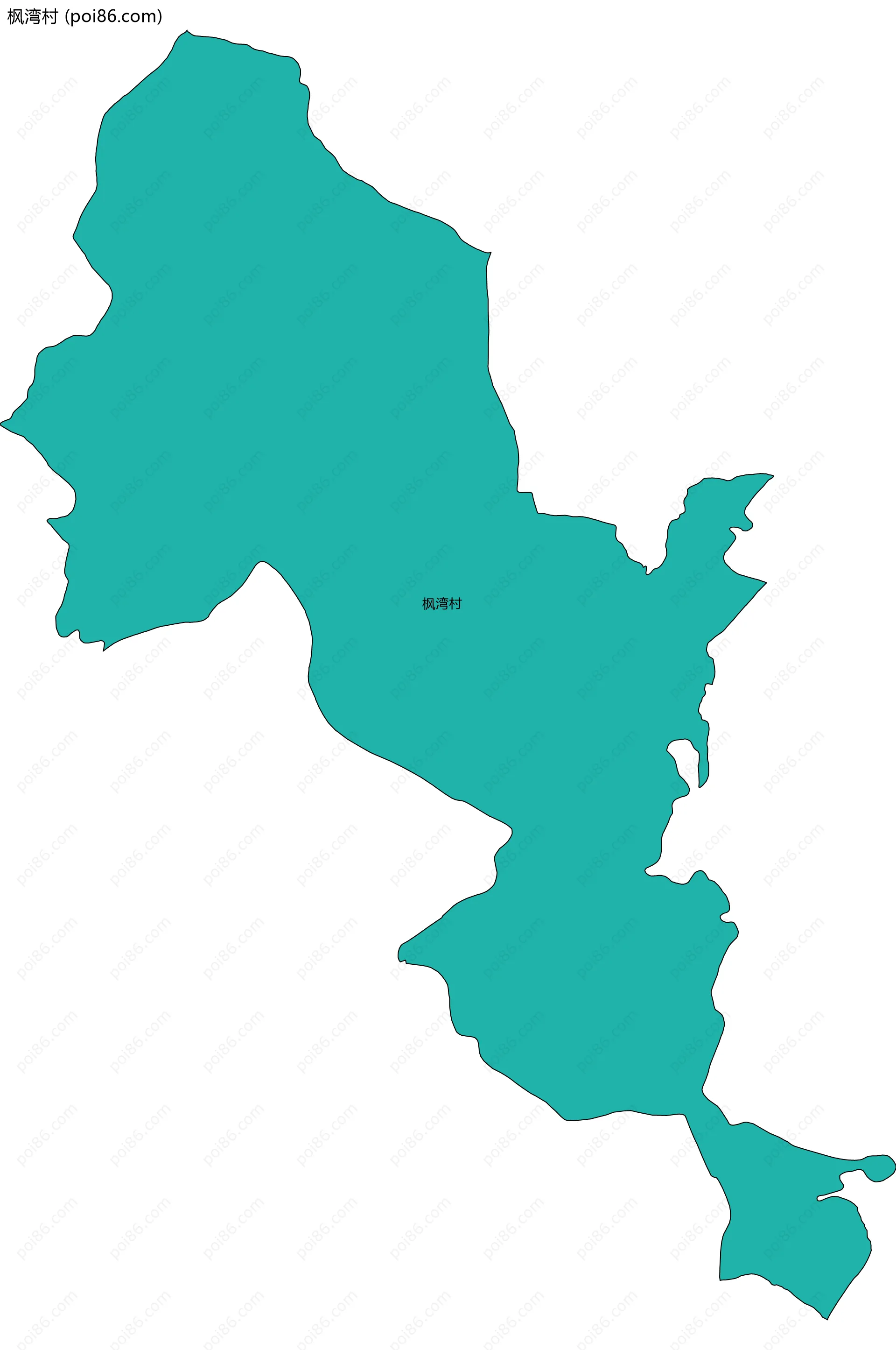 枫湾村边界地图