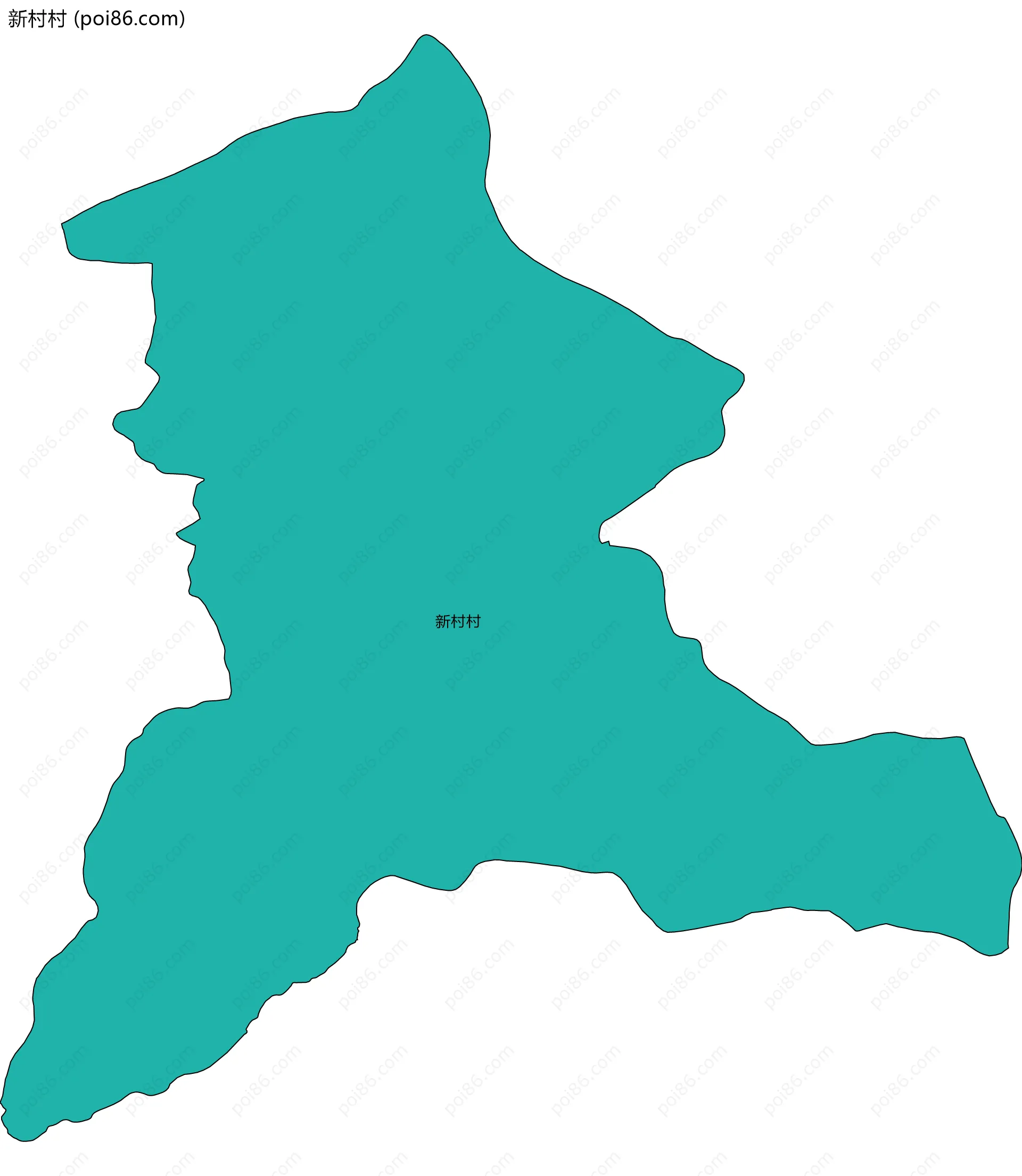 新村村边界地图