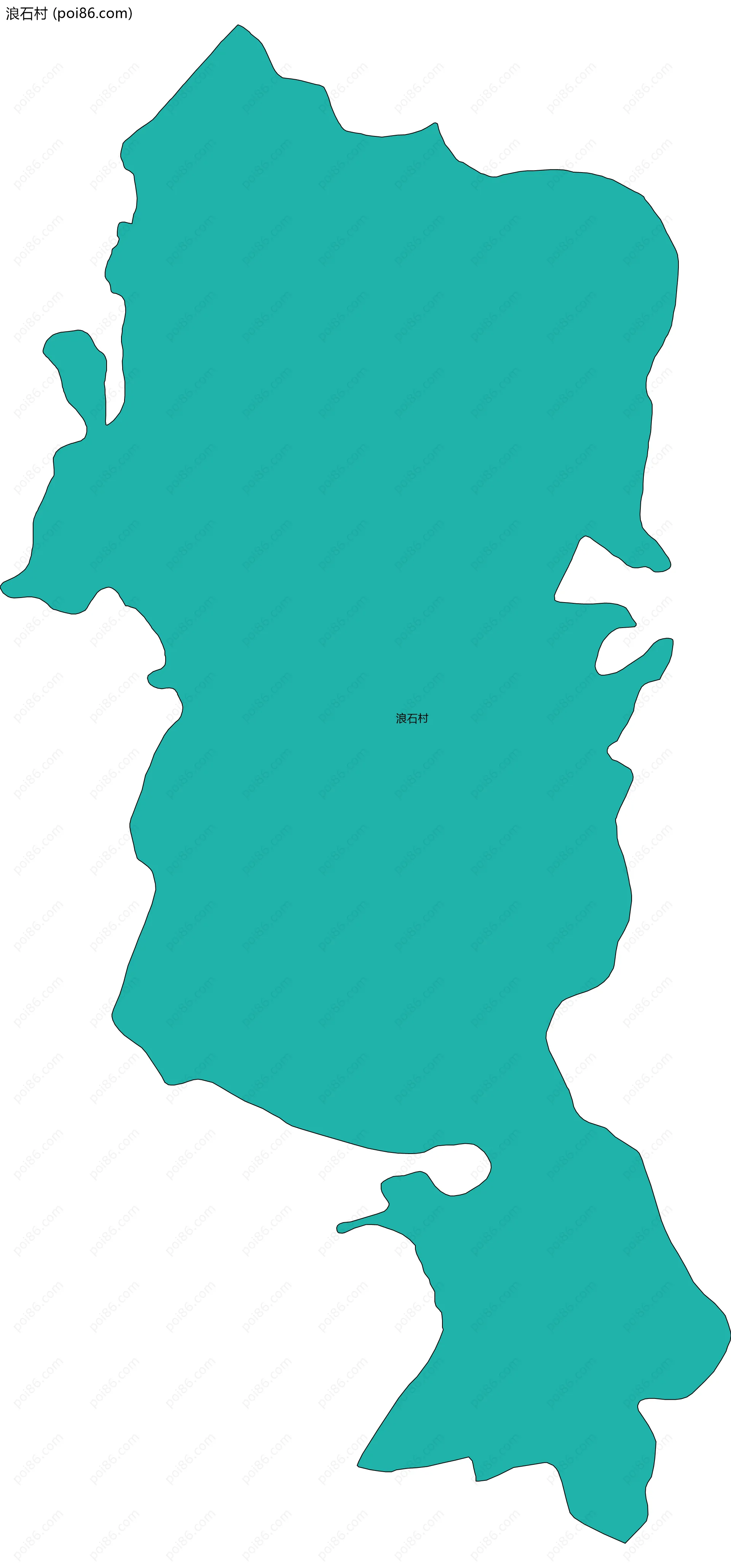 浪石村边界地图