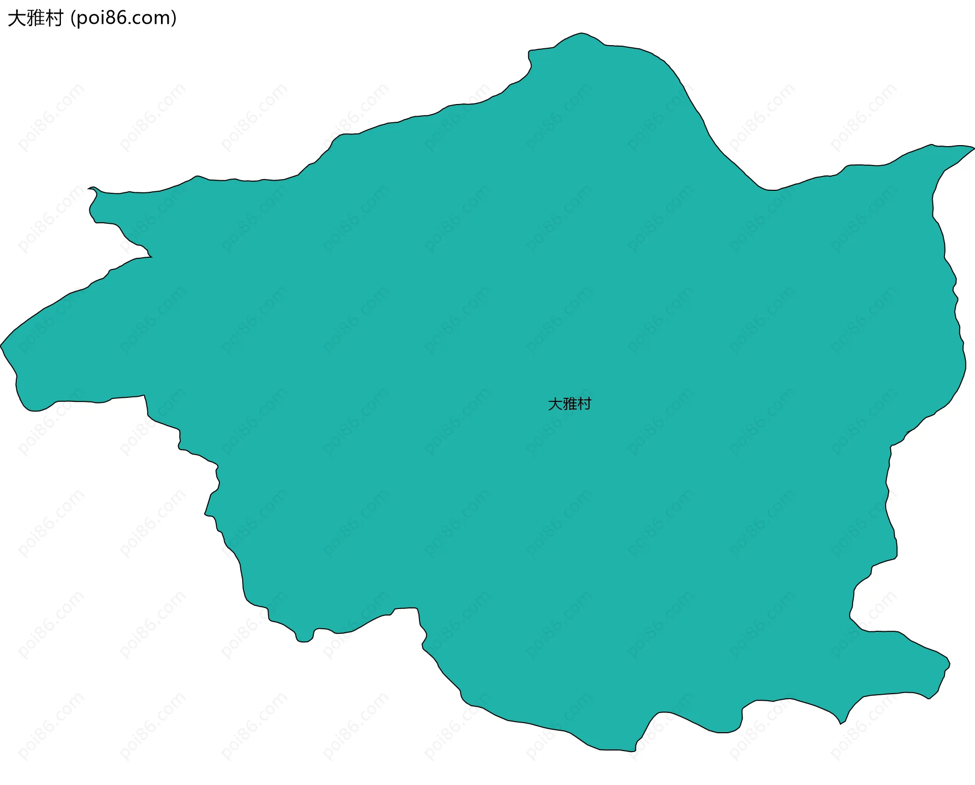 大雅村边界地图