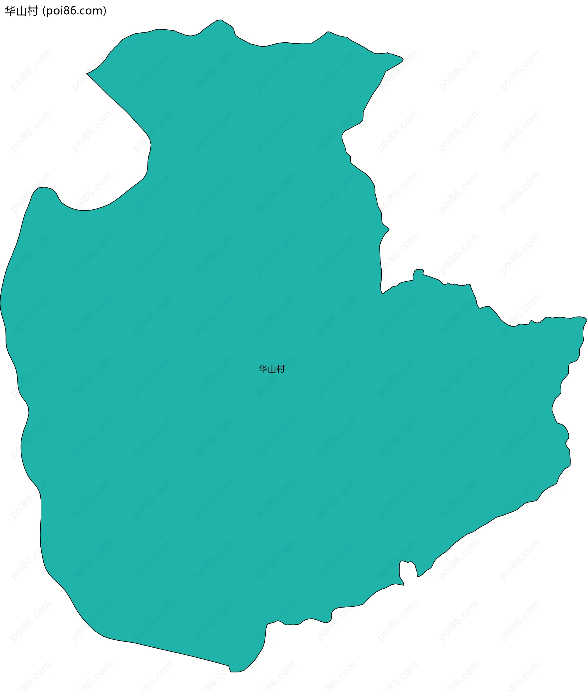 华山村边界地图
