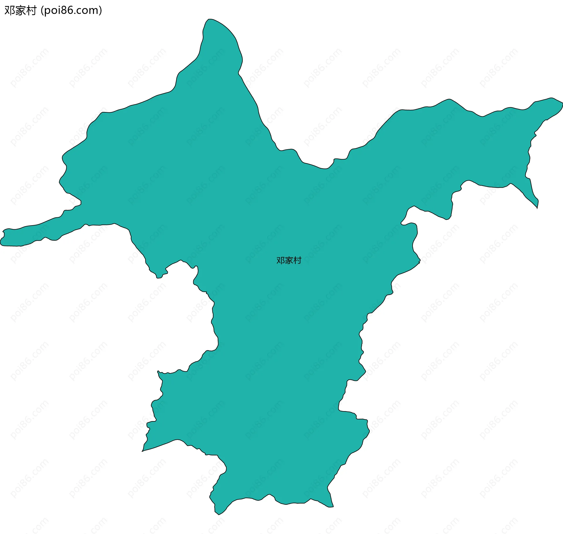 邓家村边界地图