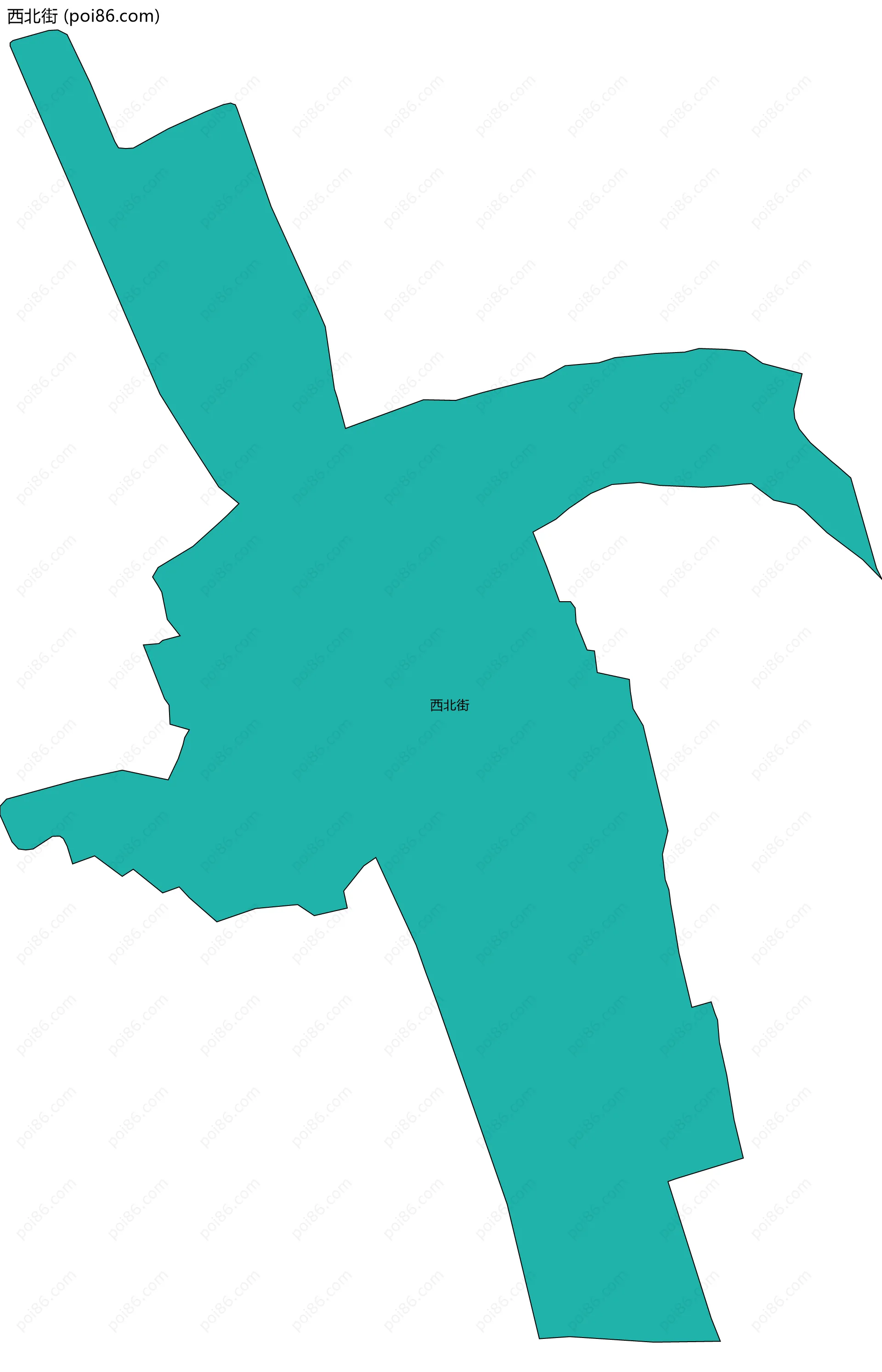 西北街边界地图