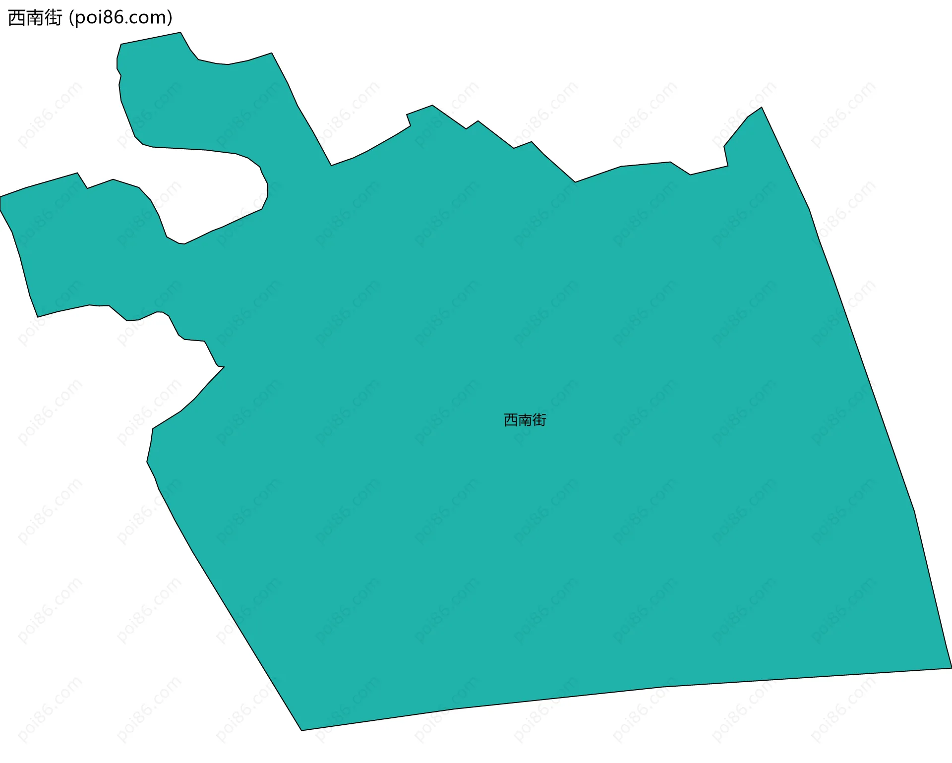西南街边界地图