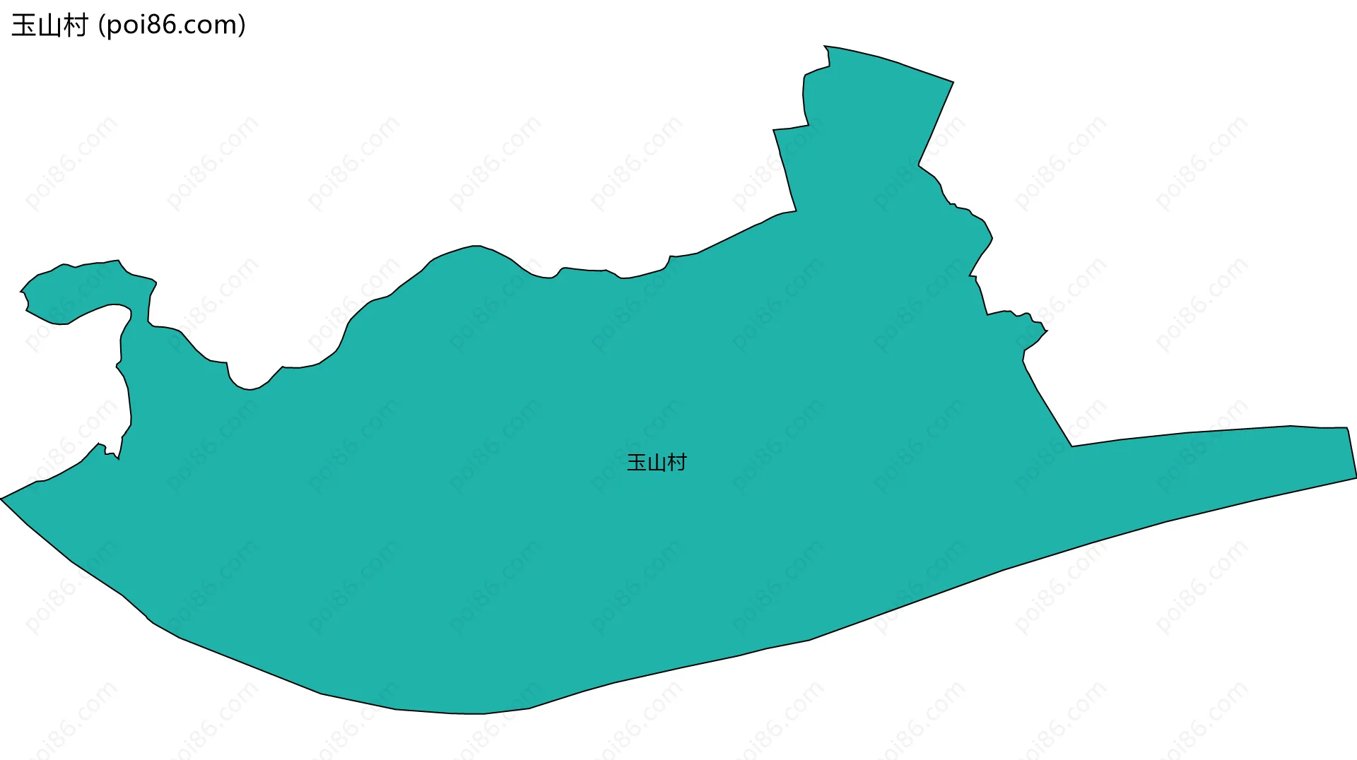 玉山村边界地图