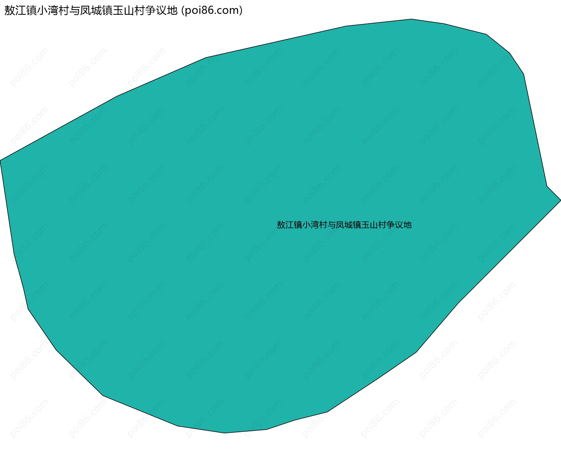 敖江镇小湾村与凤城镇玉山村争议地边界地图