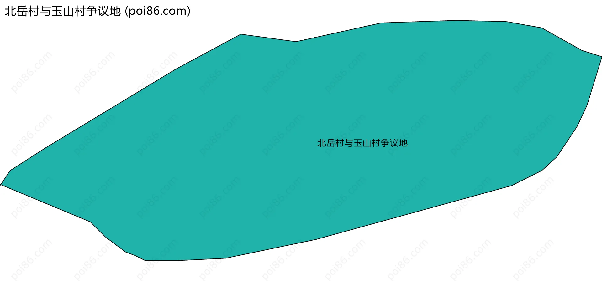 北岳村与玉山村争议地边界地图