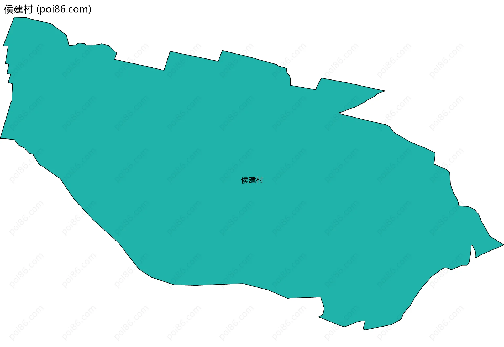 侯建村边界地图
