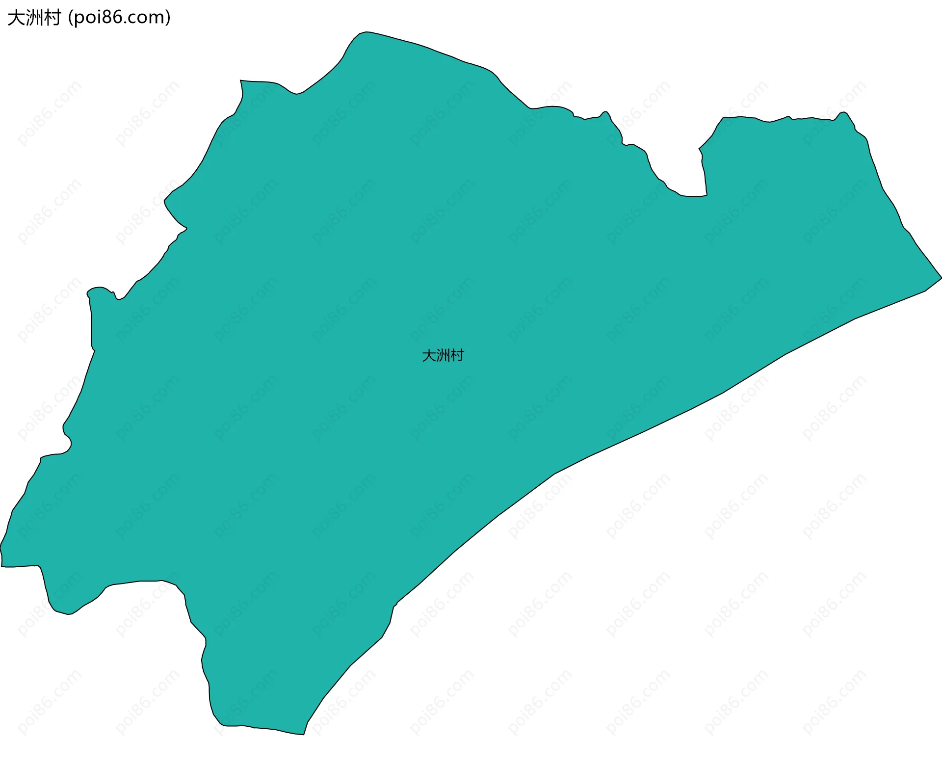 大洲村边界地图