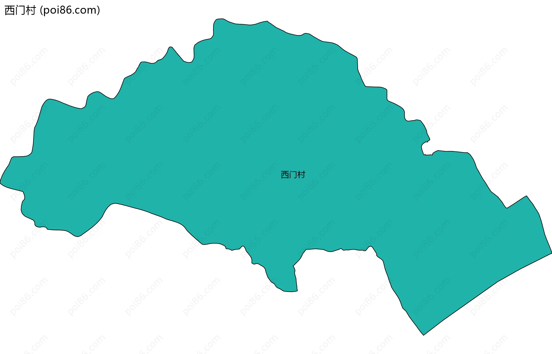 西门村边界地图