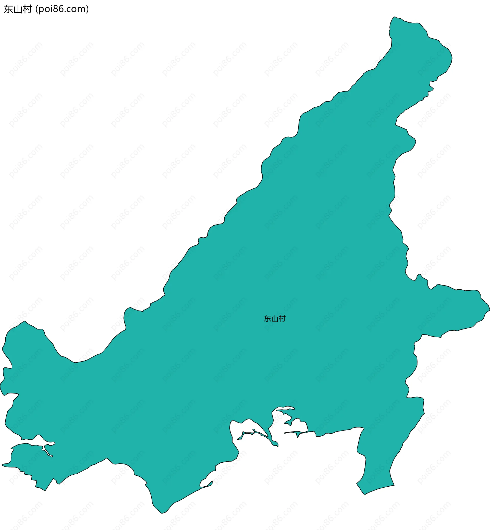 东山村边界地图