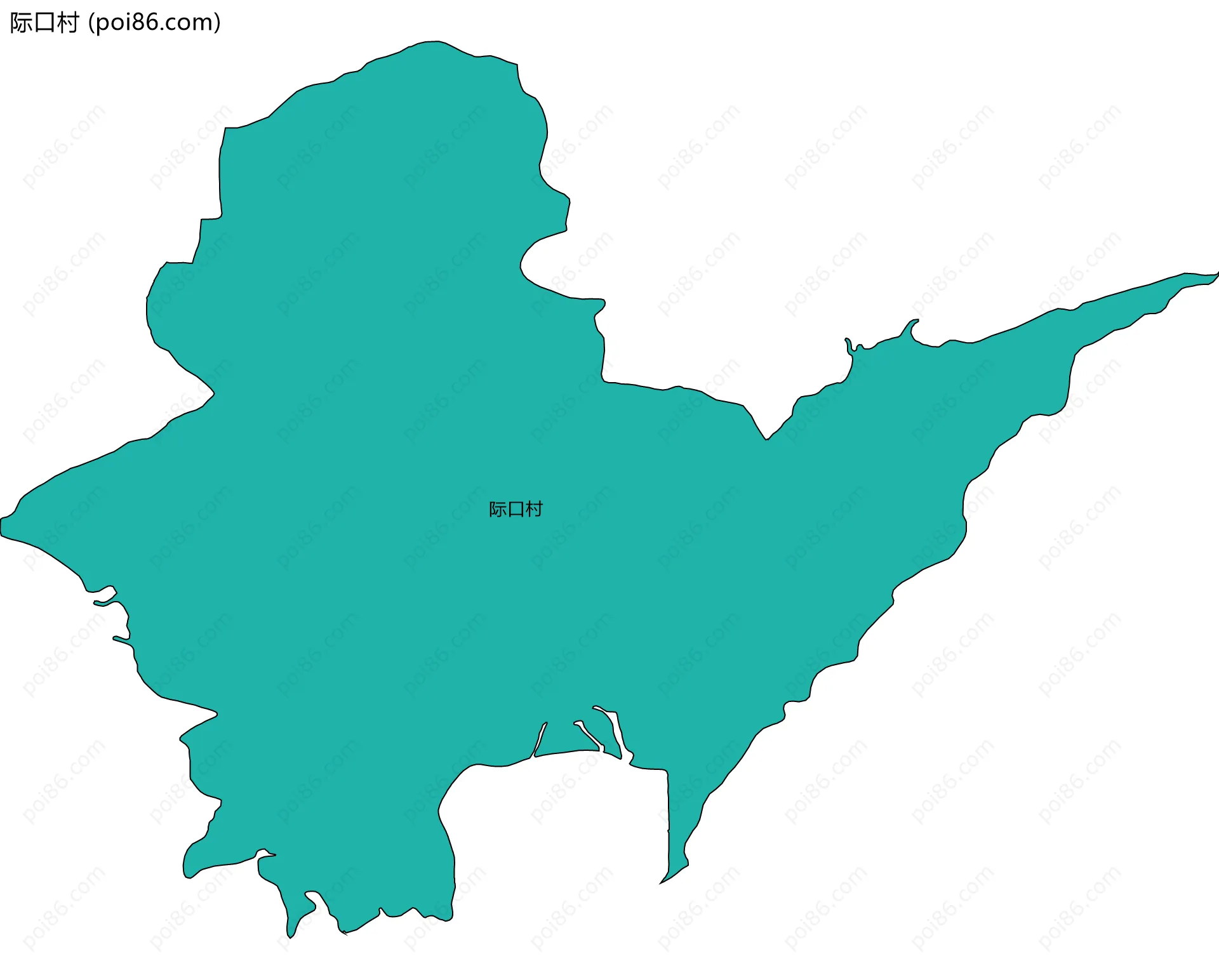际口村边界地图