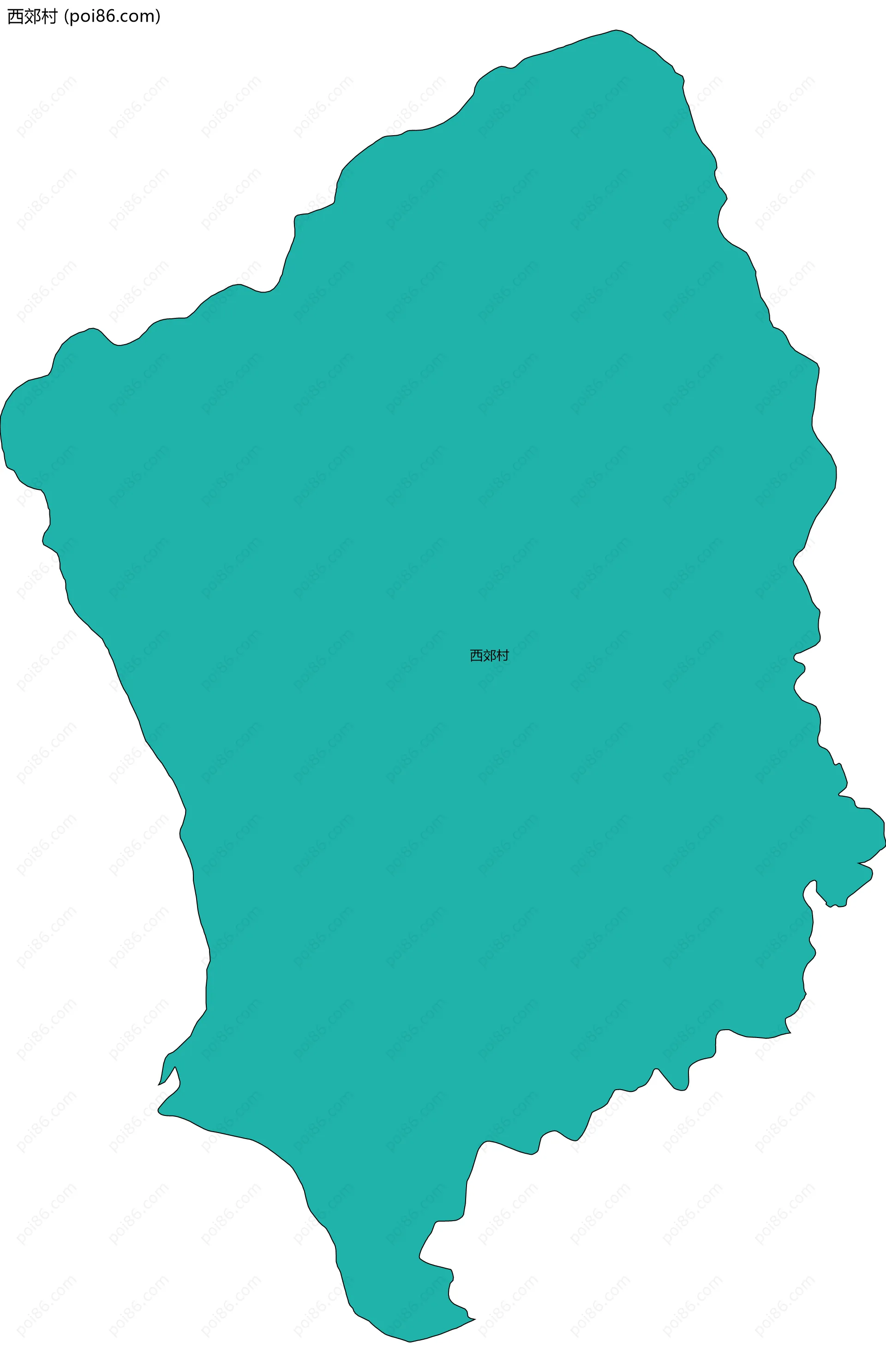 西郊村边界地图