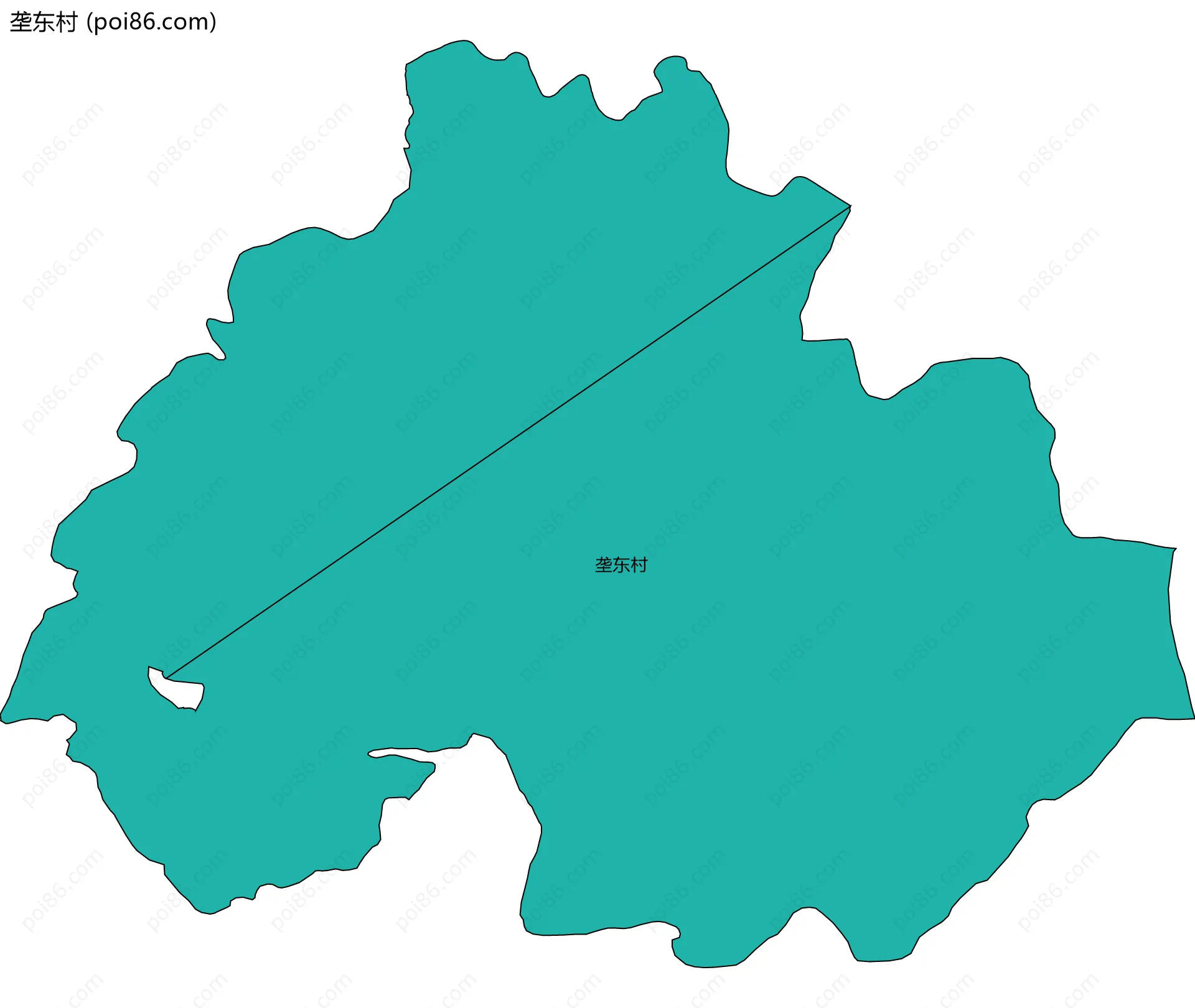 垄东村边界地图