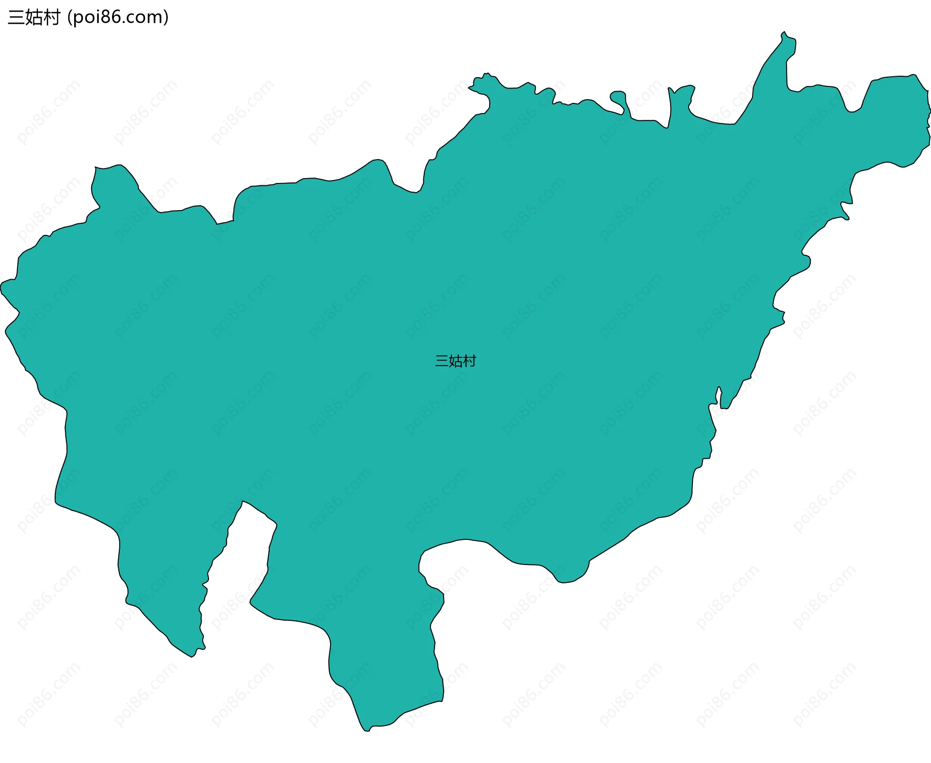 三姑村边界地图