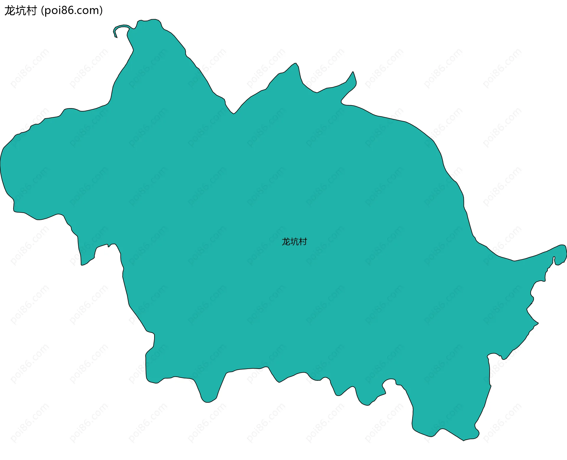 龙坑村边界地图