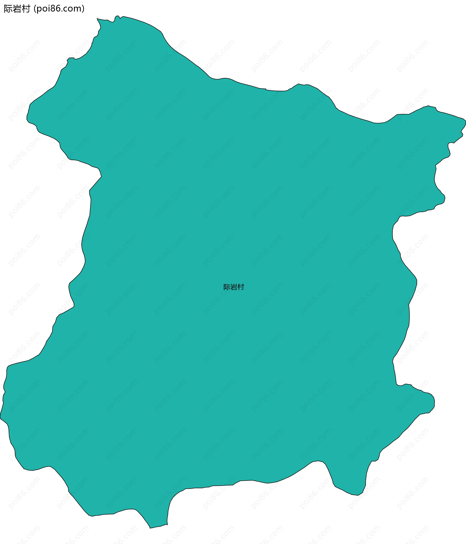际岩村边界地图