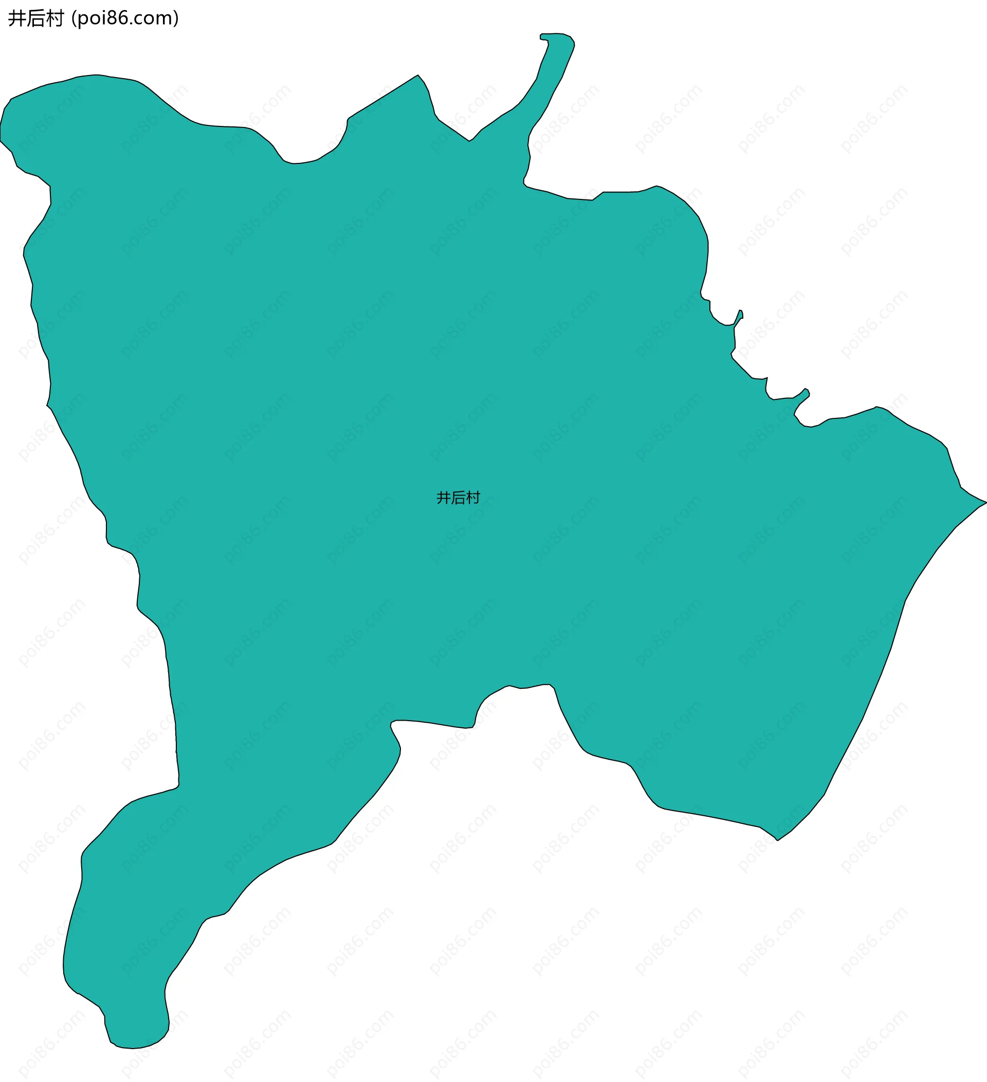 井后村边界地图