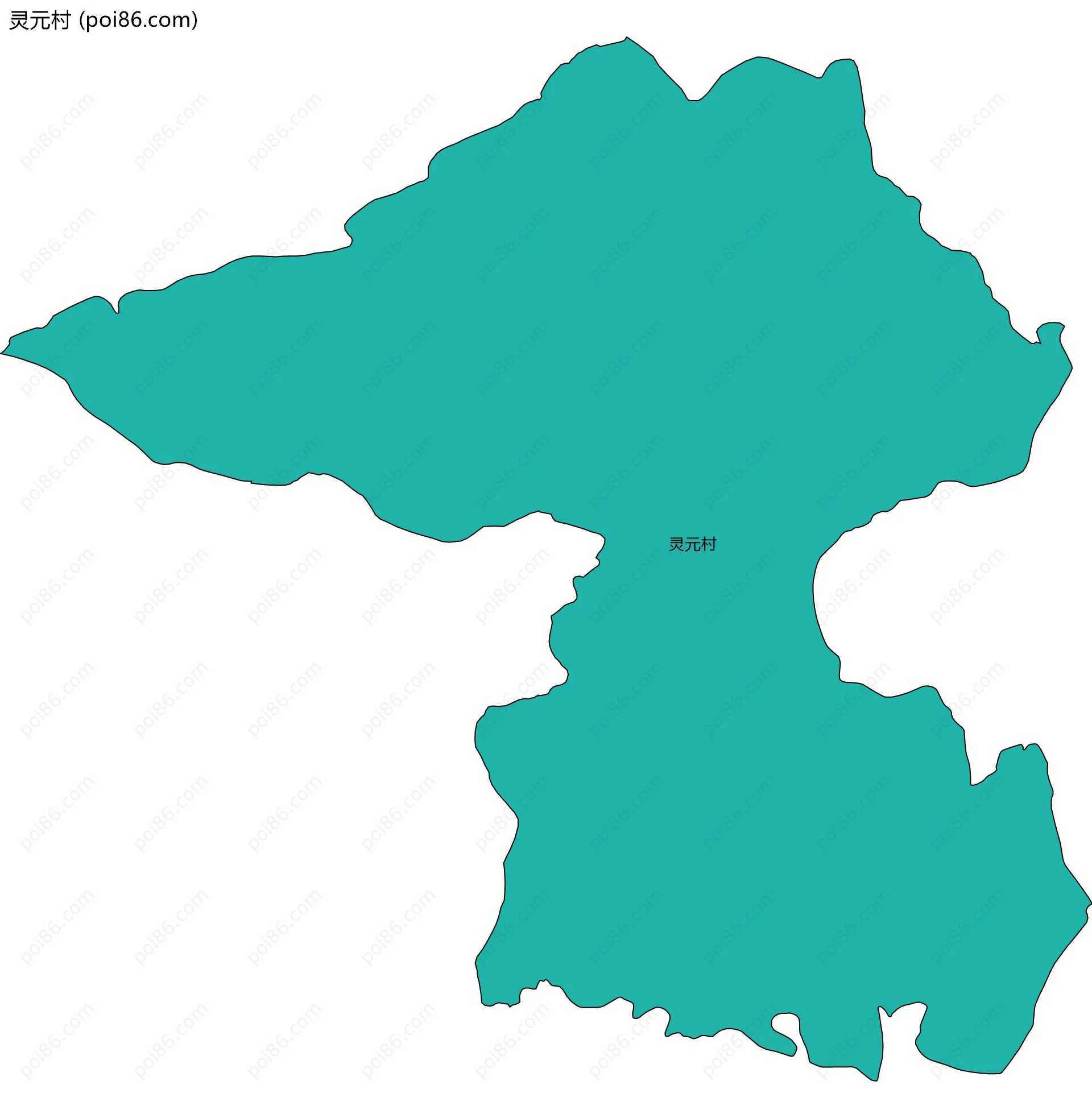 灵元村边界地图