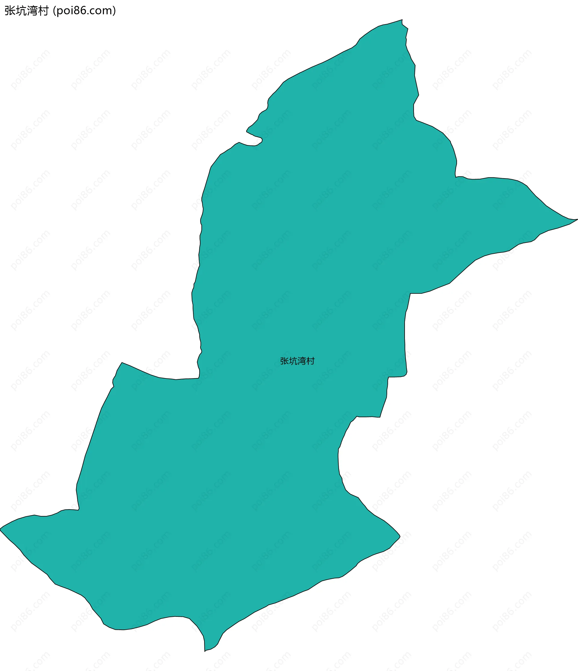 张坑湾村边界地图