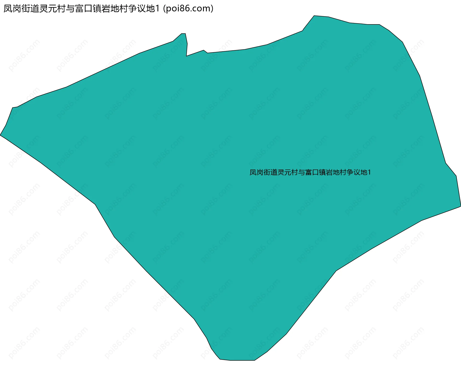凤岗街道灵元村与富口镇岩地村争议地1边界地图