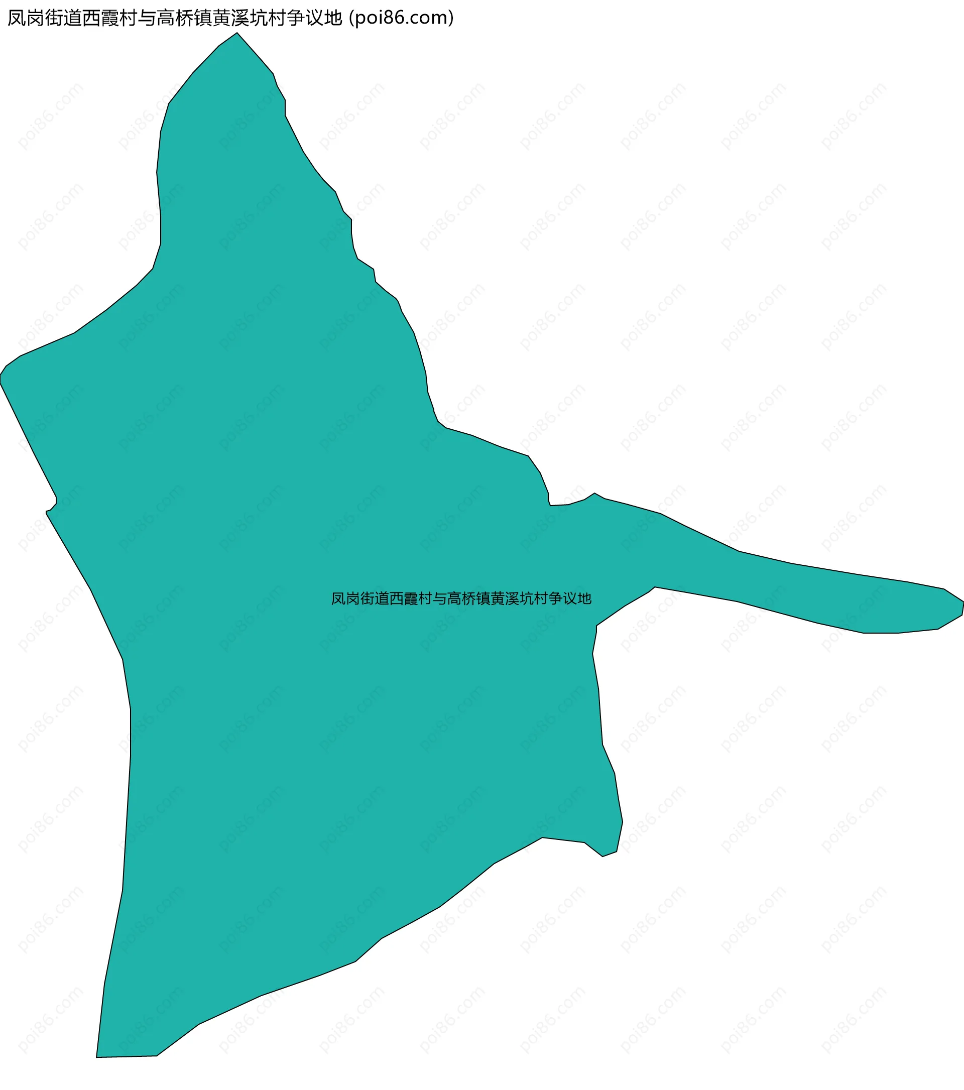 凤岗街道西霞村与高桥镇黄溪坑村争议地边界地图