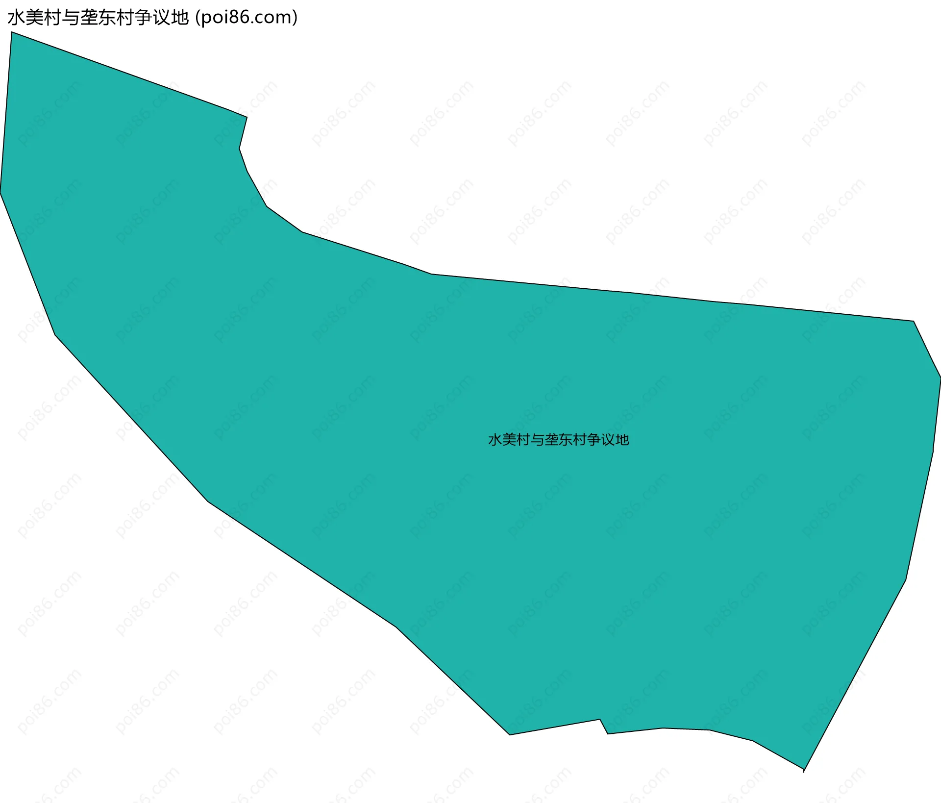 水美村与垄东村争议地边界地图