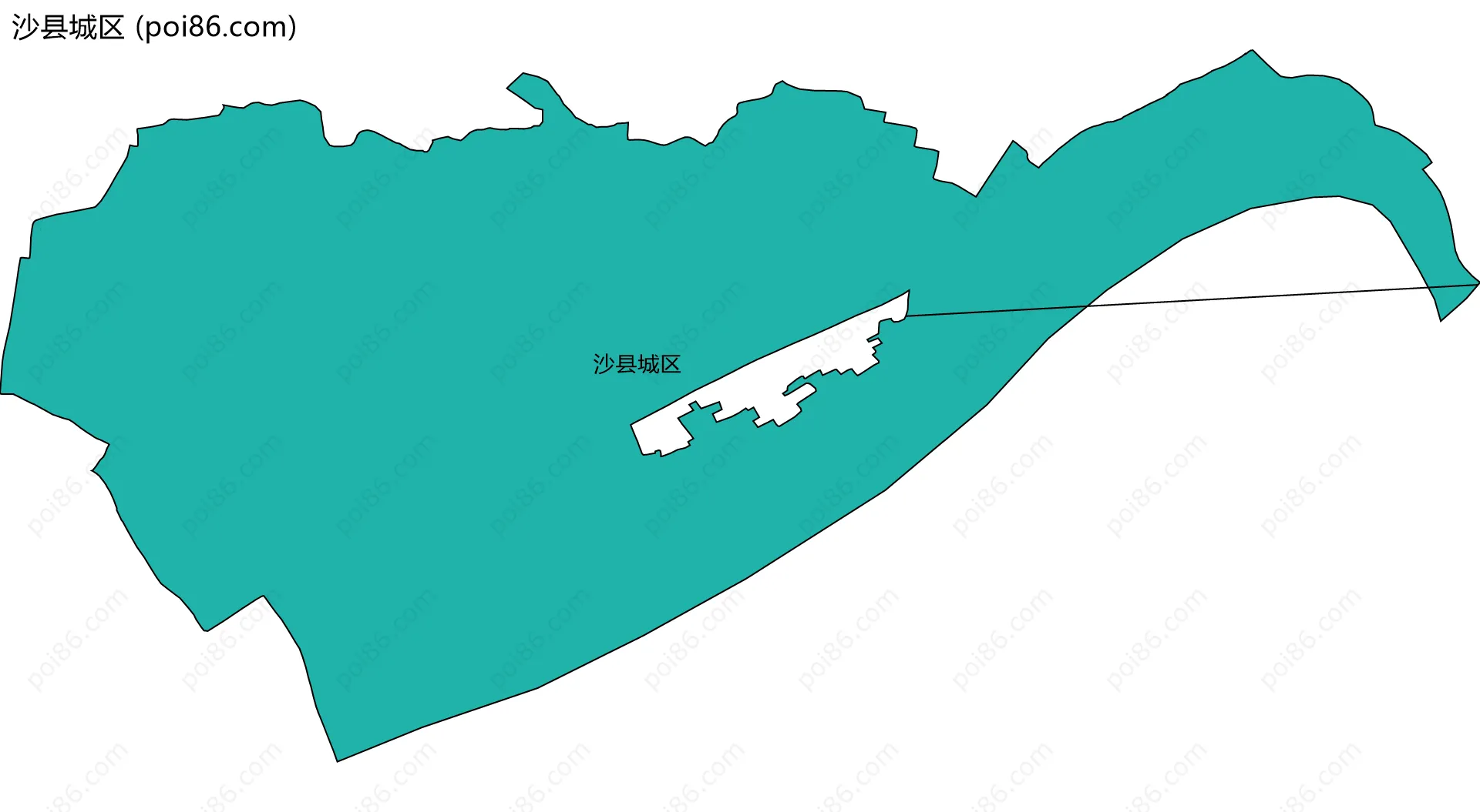 沙县城区边界地图
