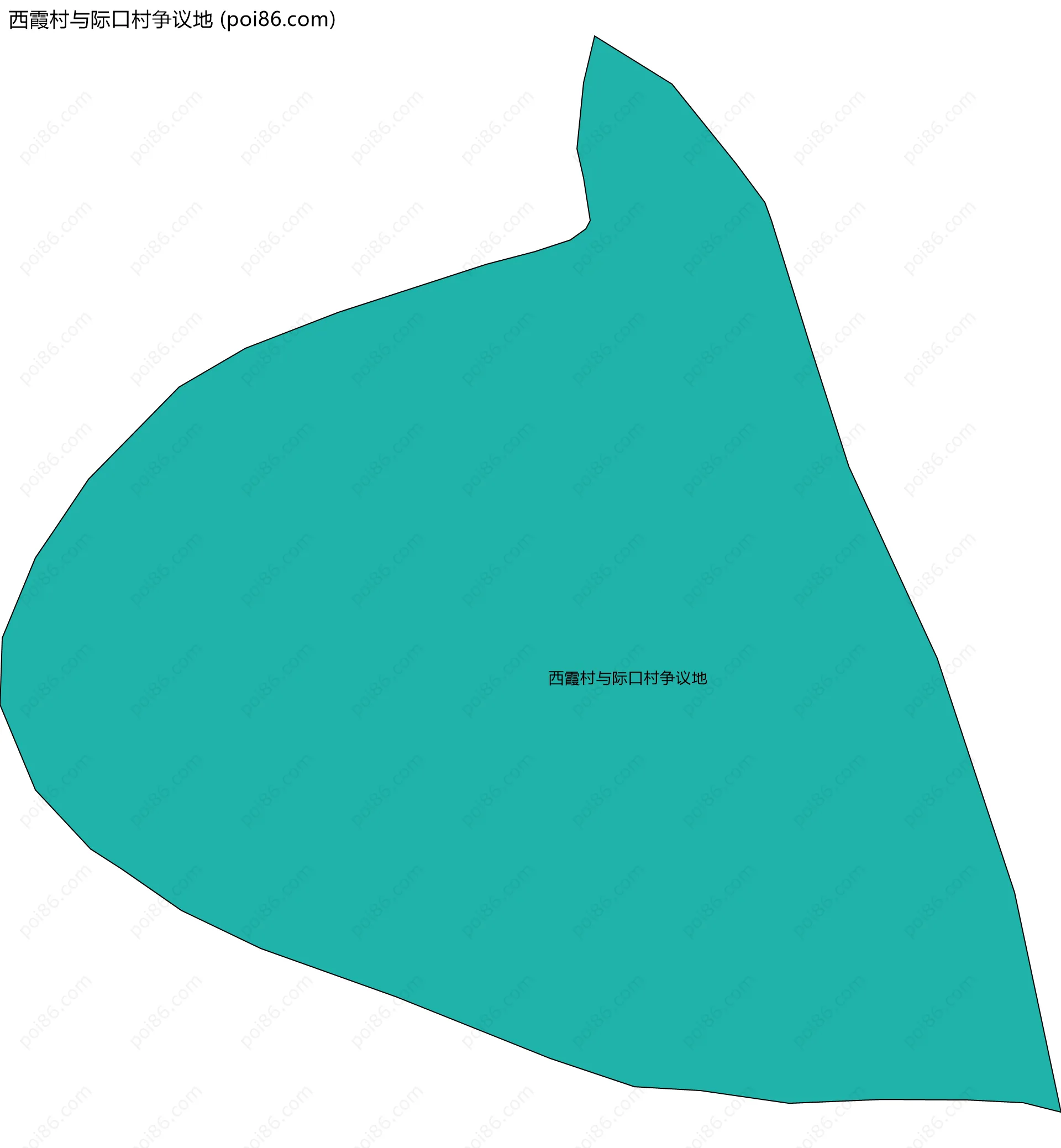 西霞村与际口村争议地边界地图