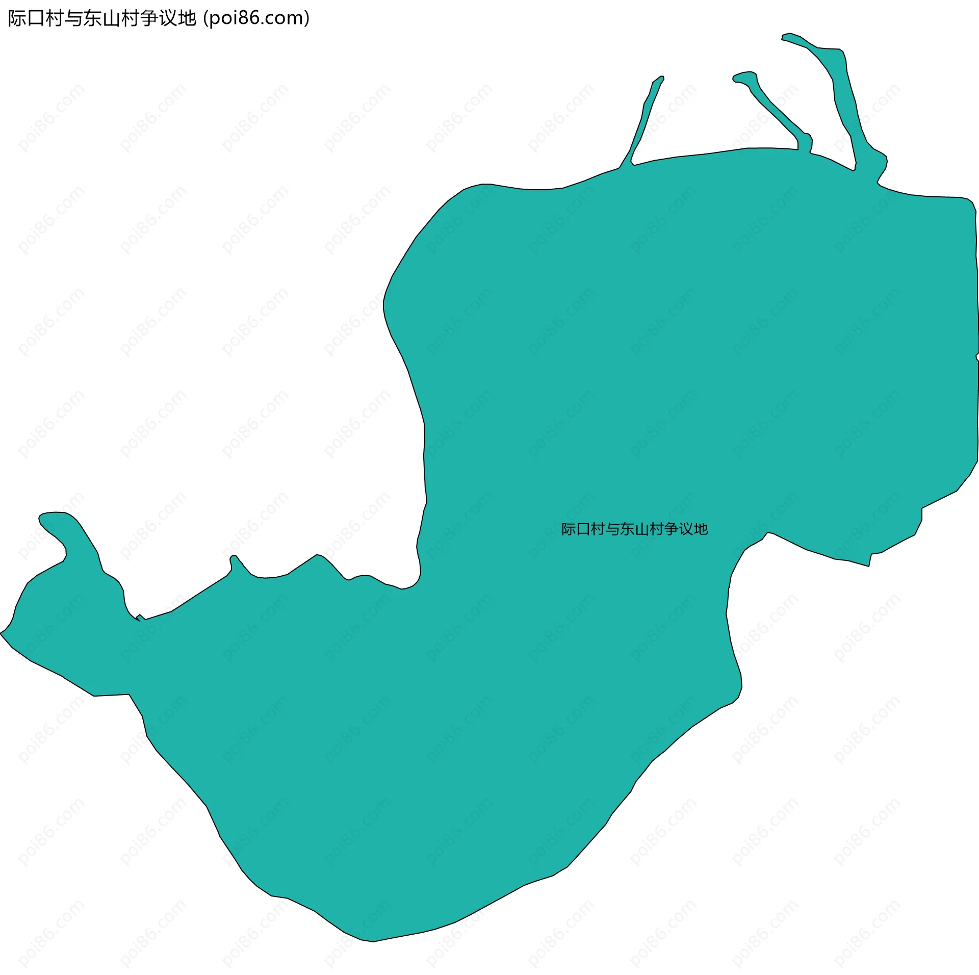 际口村与东山村争议地边界地图