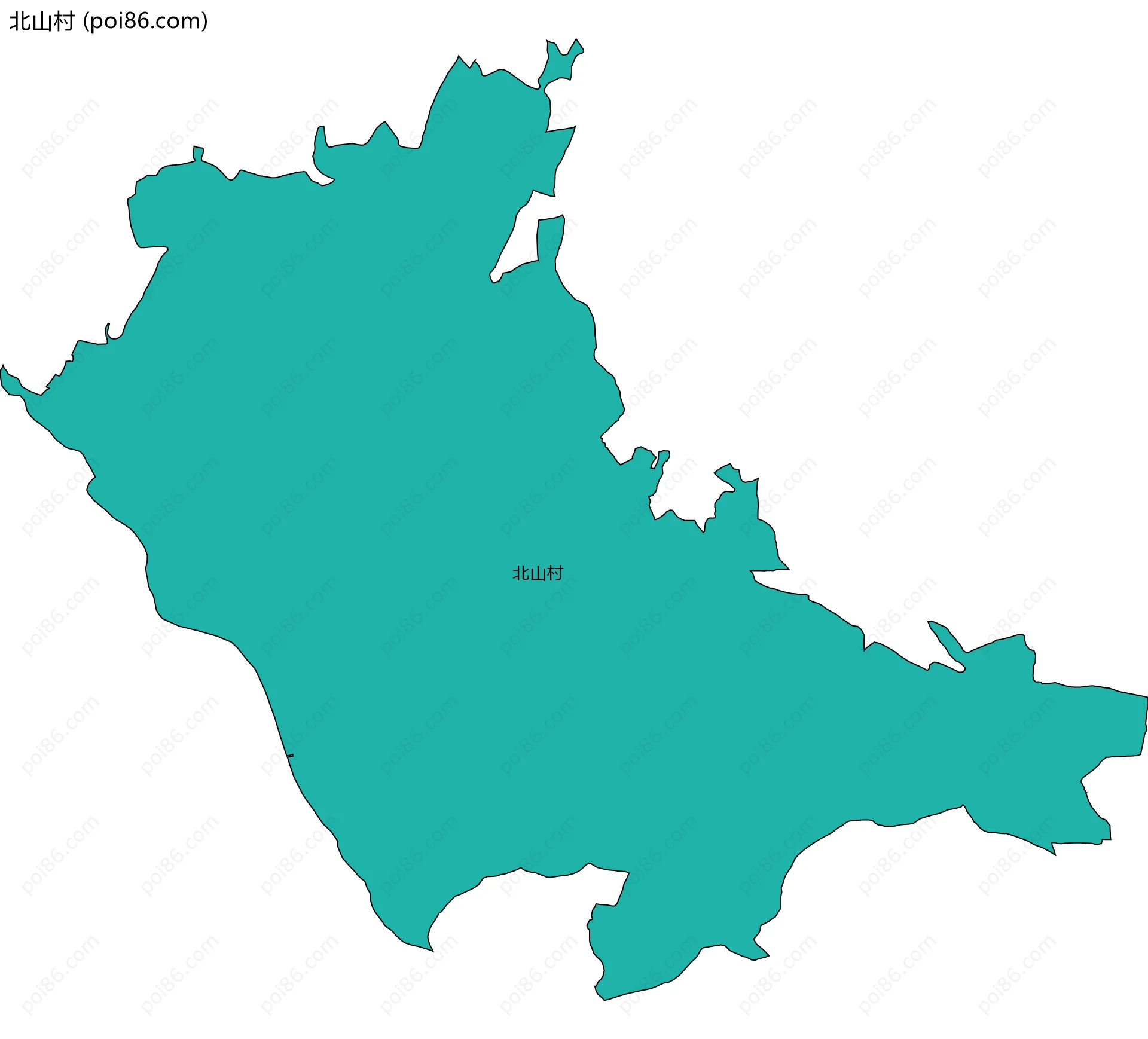 北山村边界地图