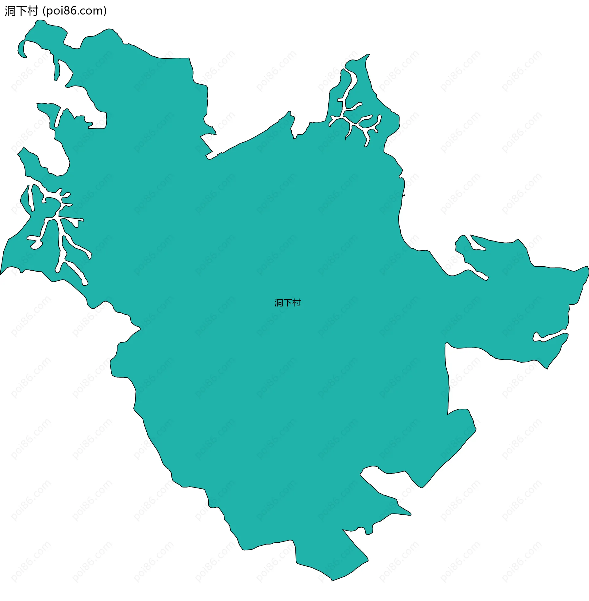 洞下村边界地图