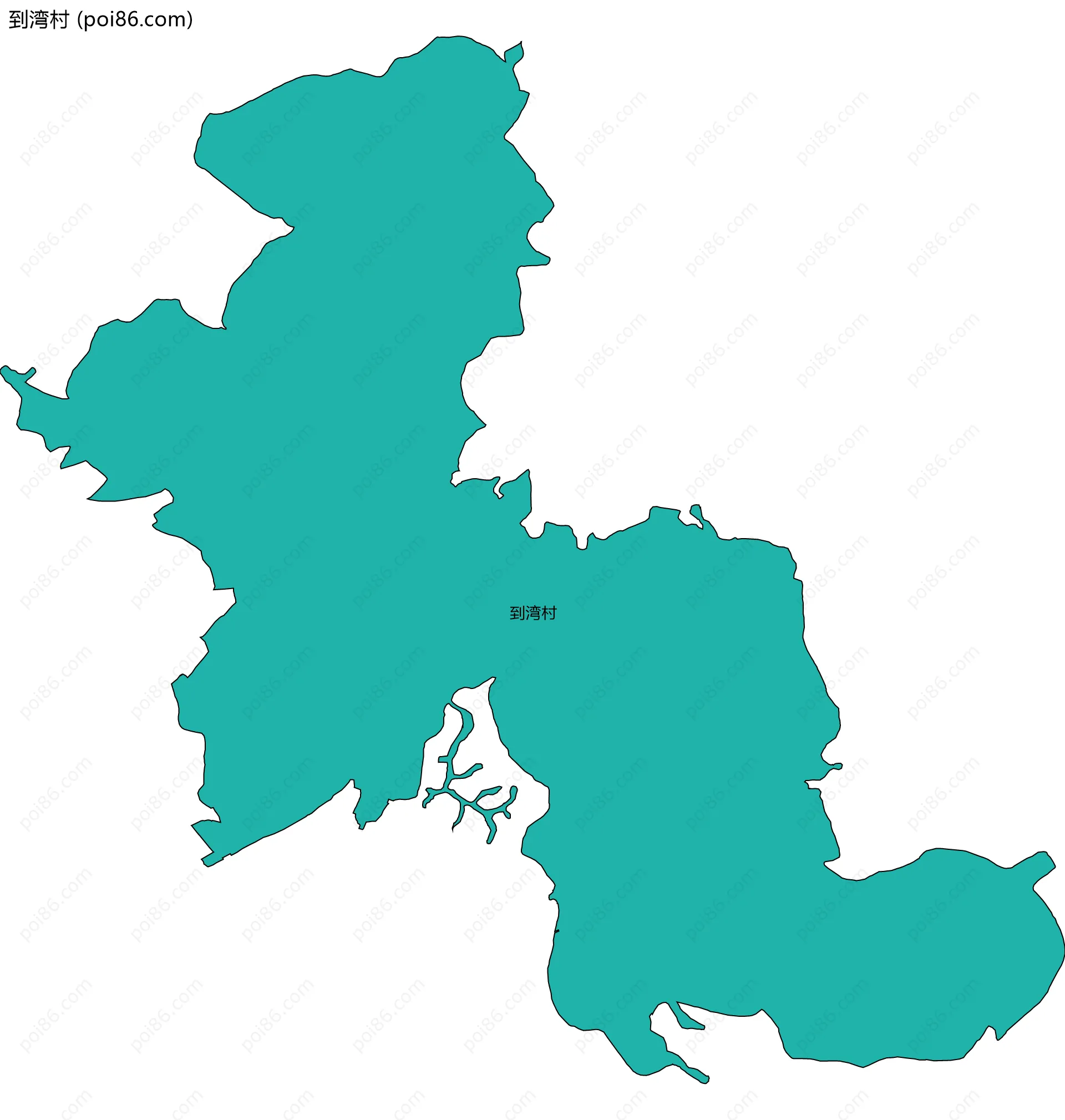 到湾村边界地图