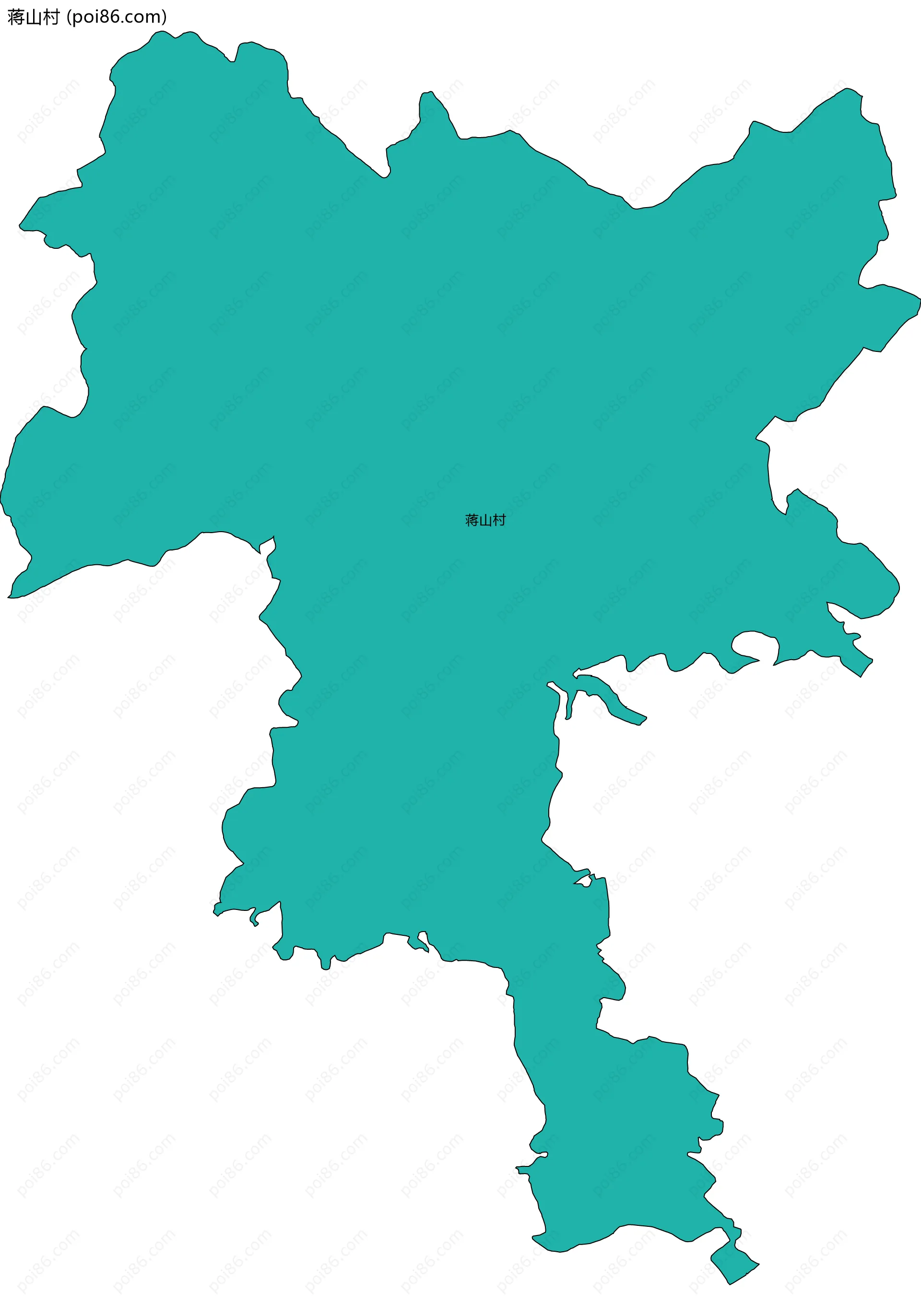 蒋山村边界地图