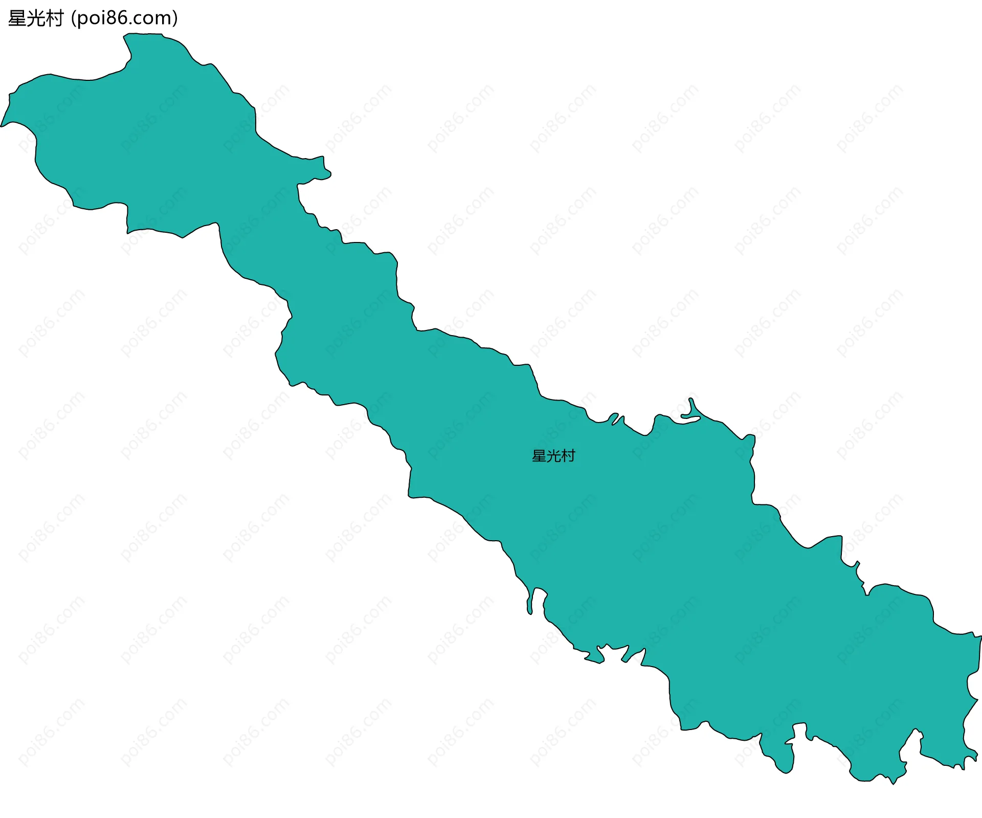 星光村边界地图