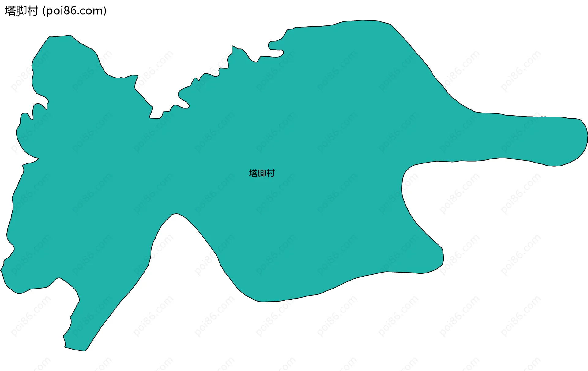 塔脚村边界地图