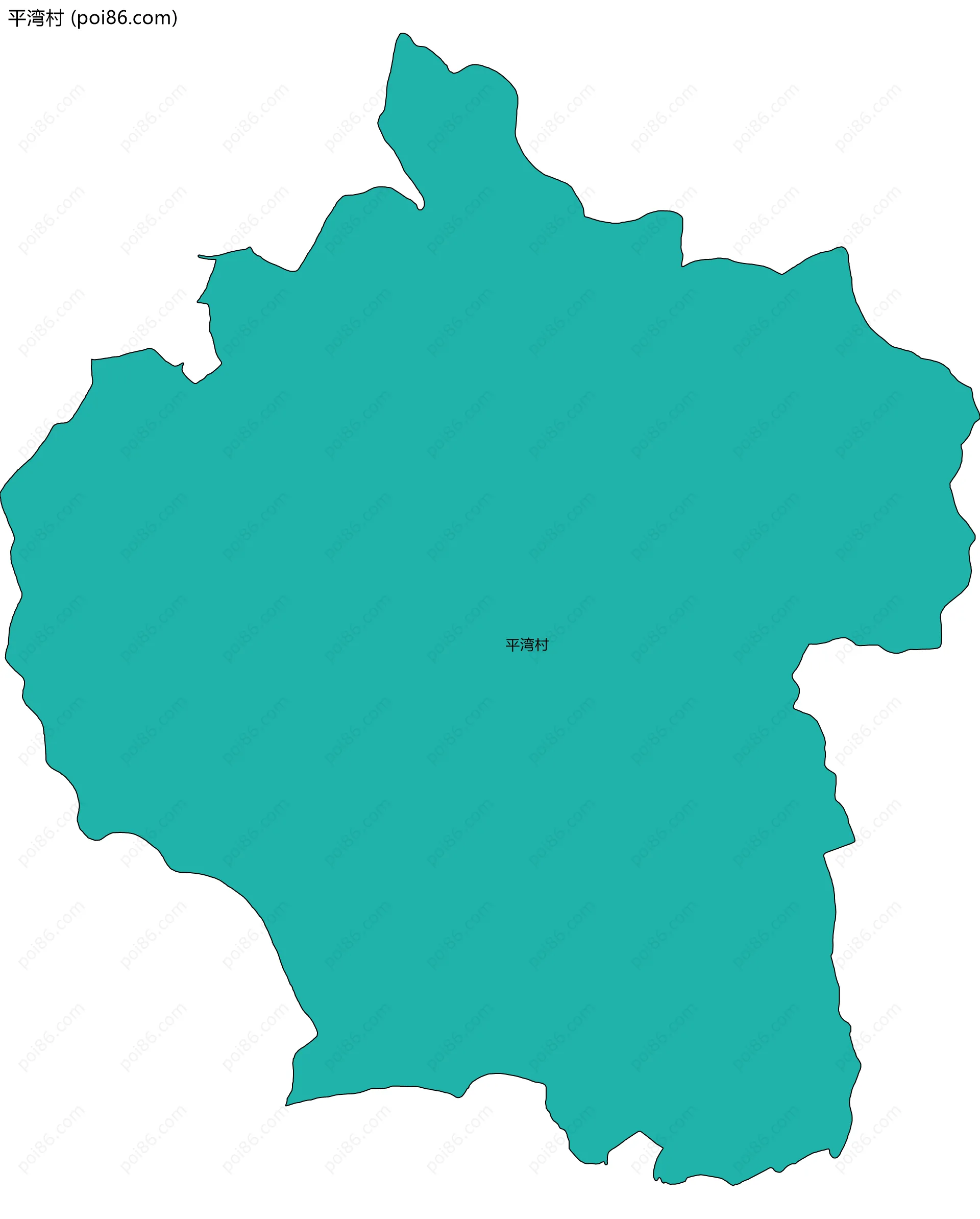 平湾村边界地图