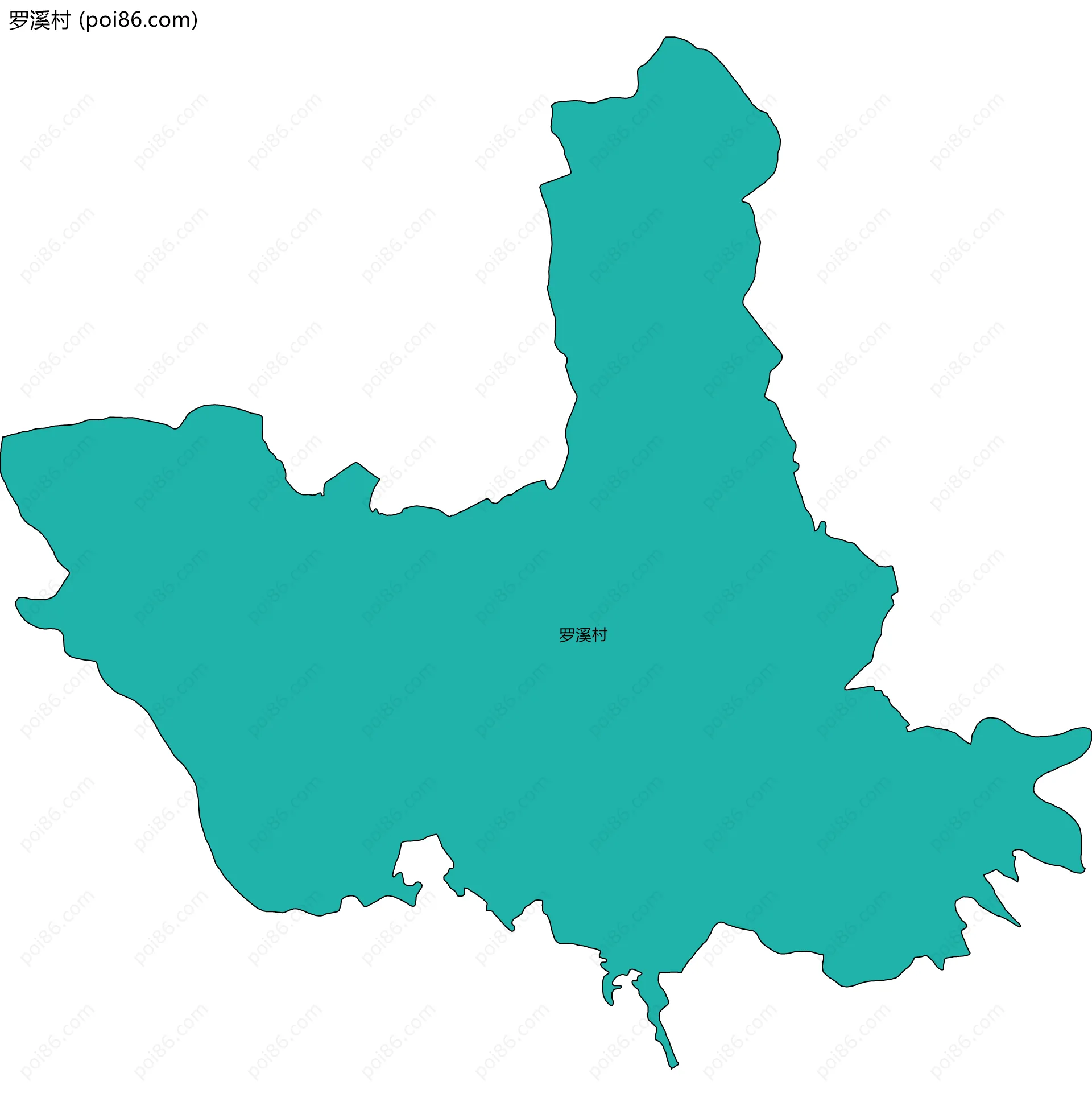 罗溪村边界地图