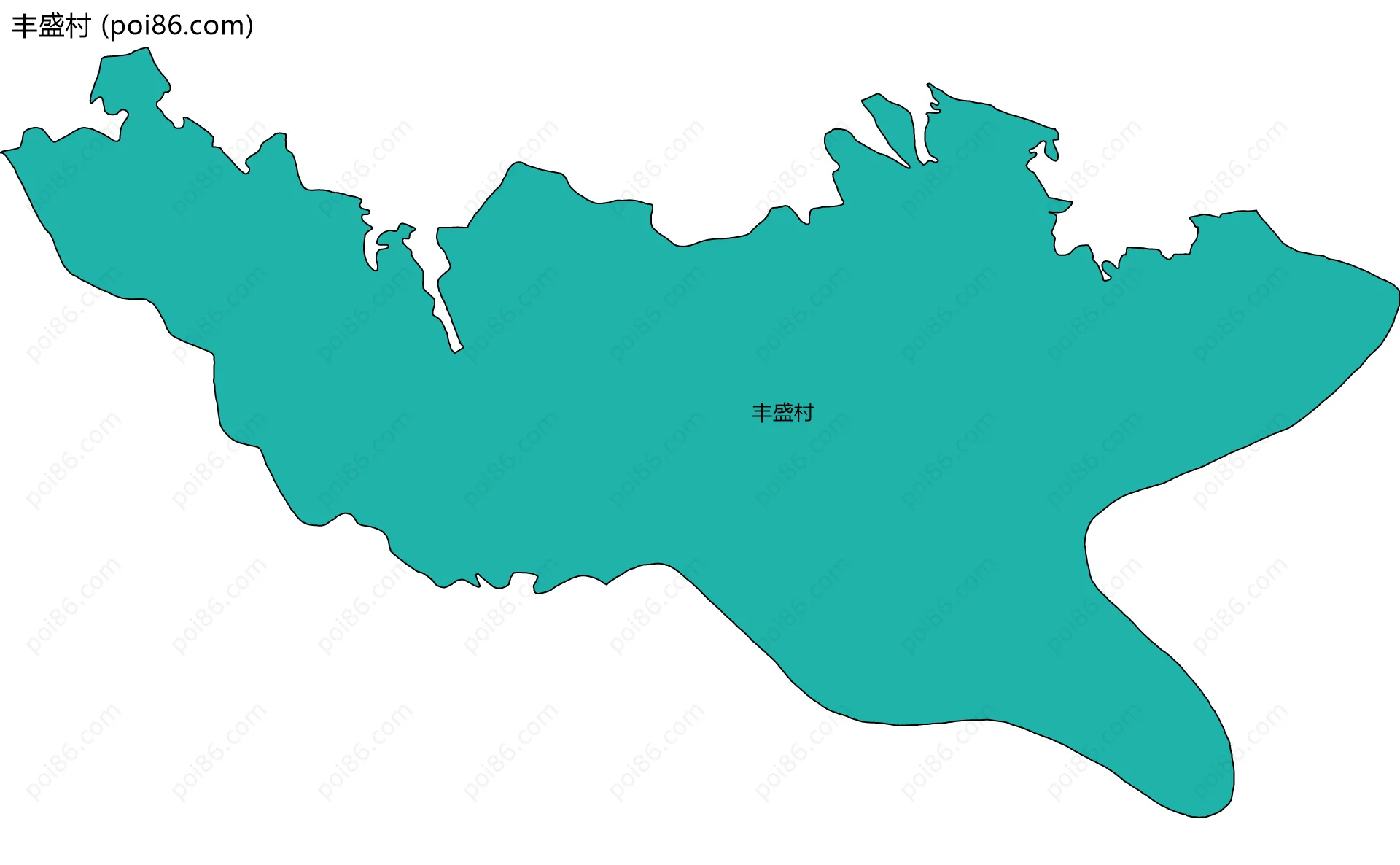 丰盛村边界地图