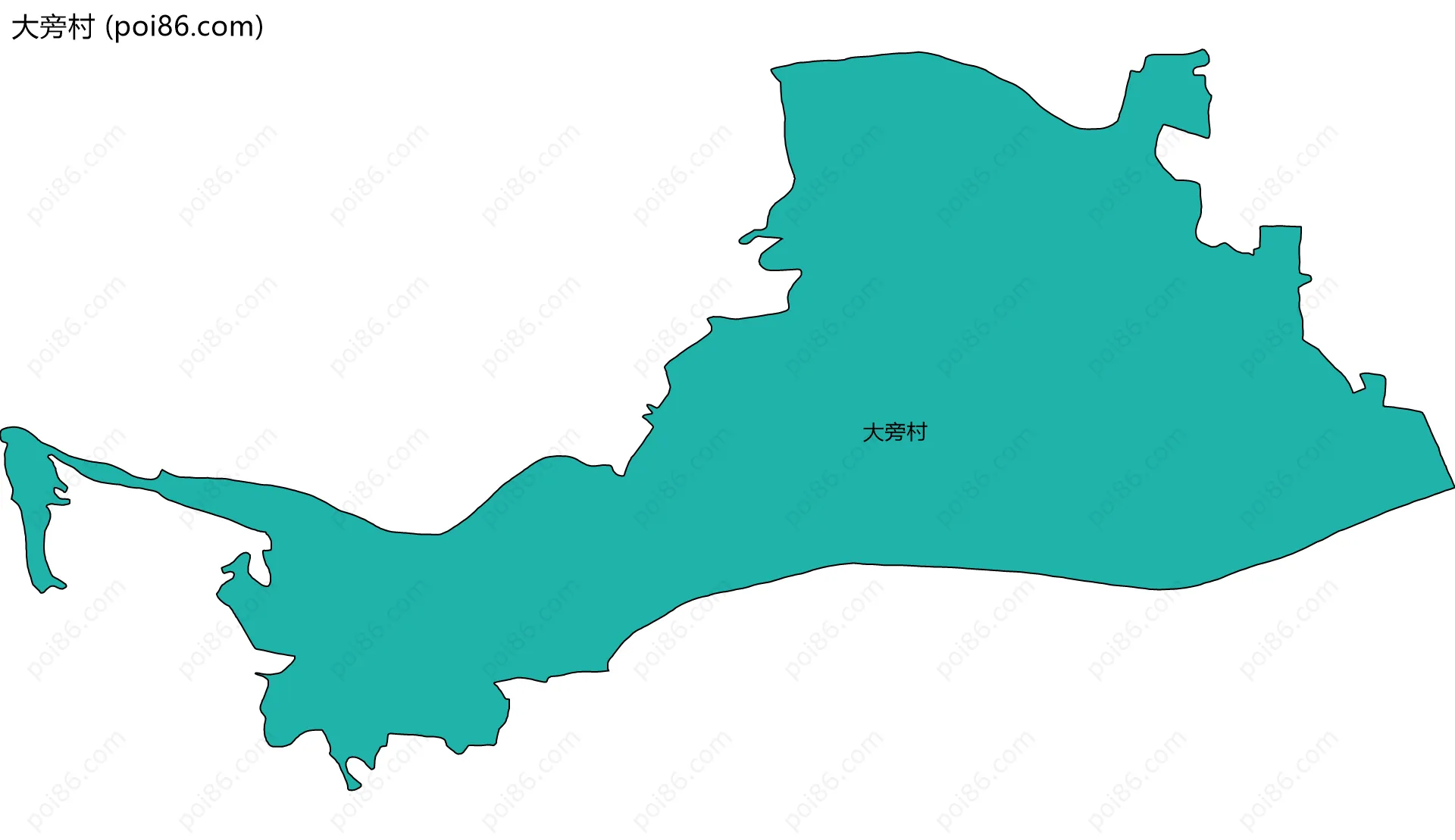 大旁村边界地图