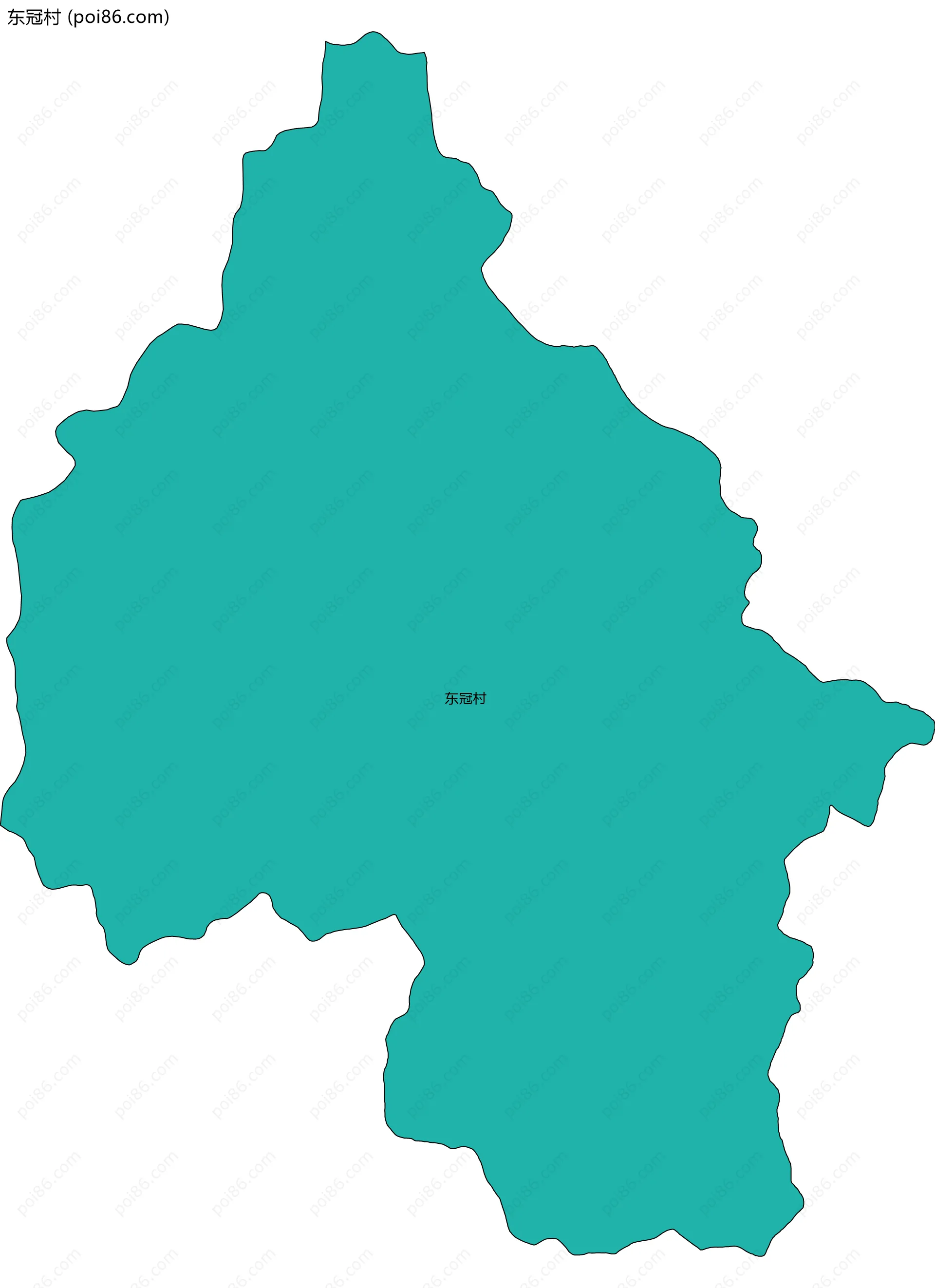 东冠村边界地图