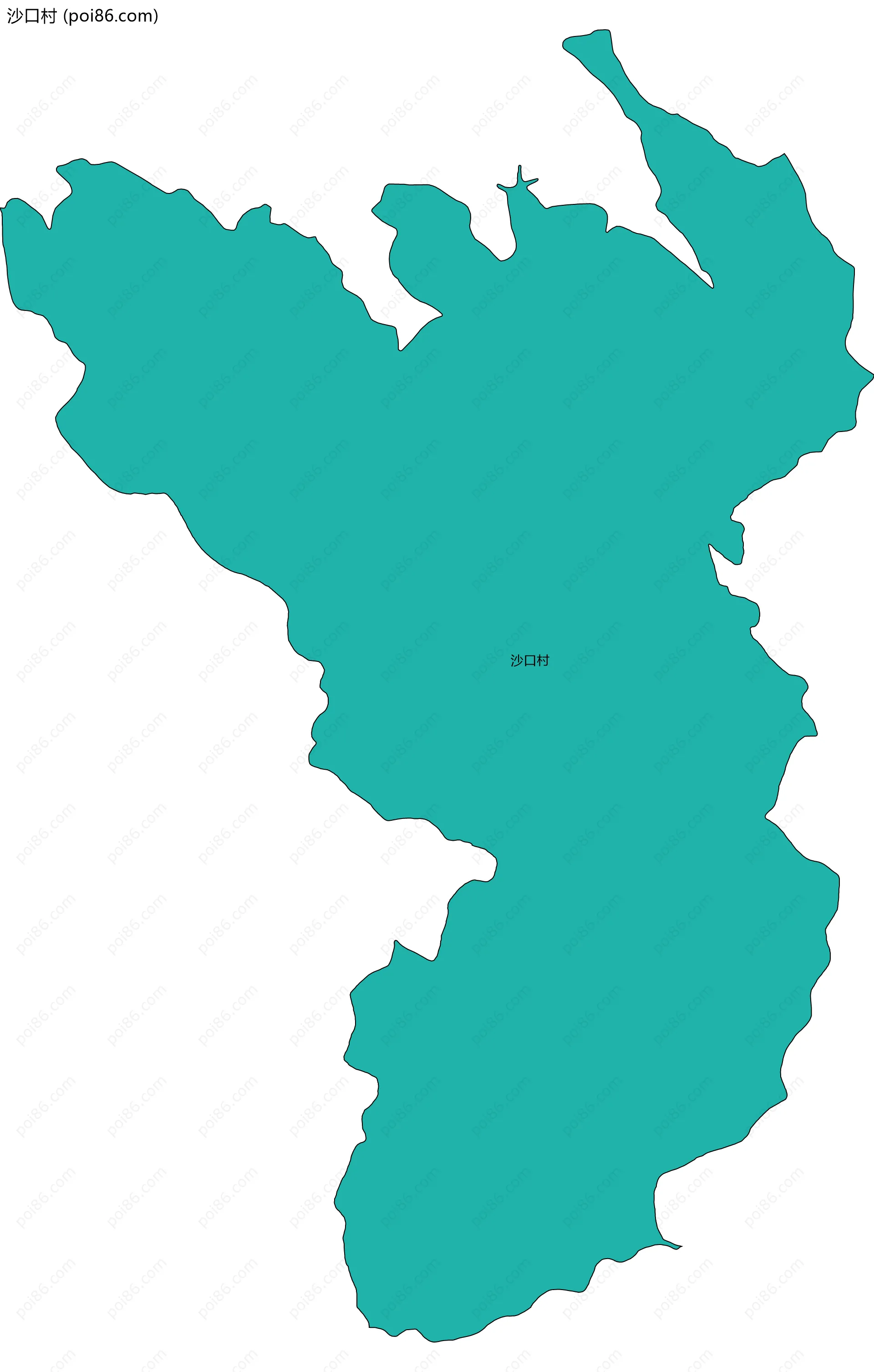 沙口村边界地图