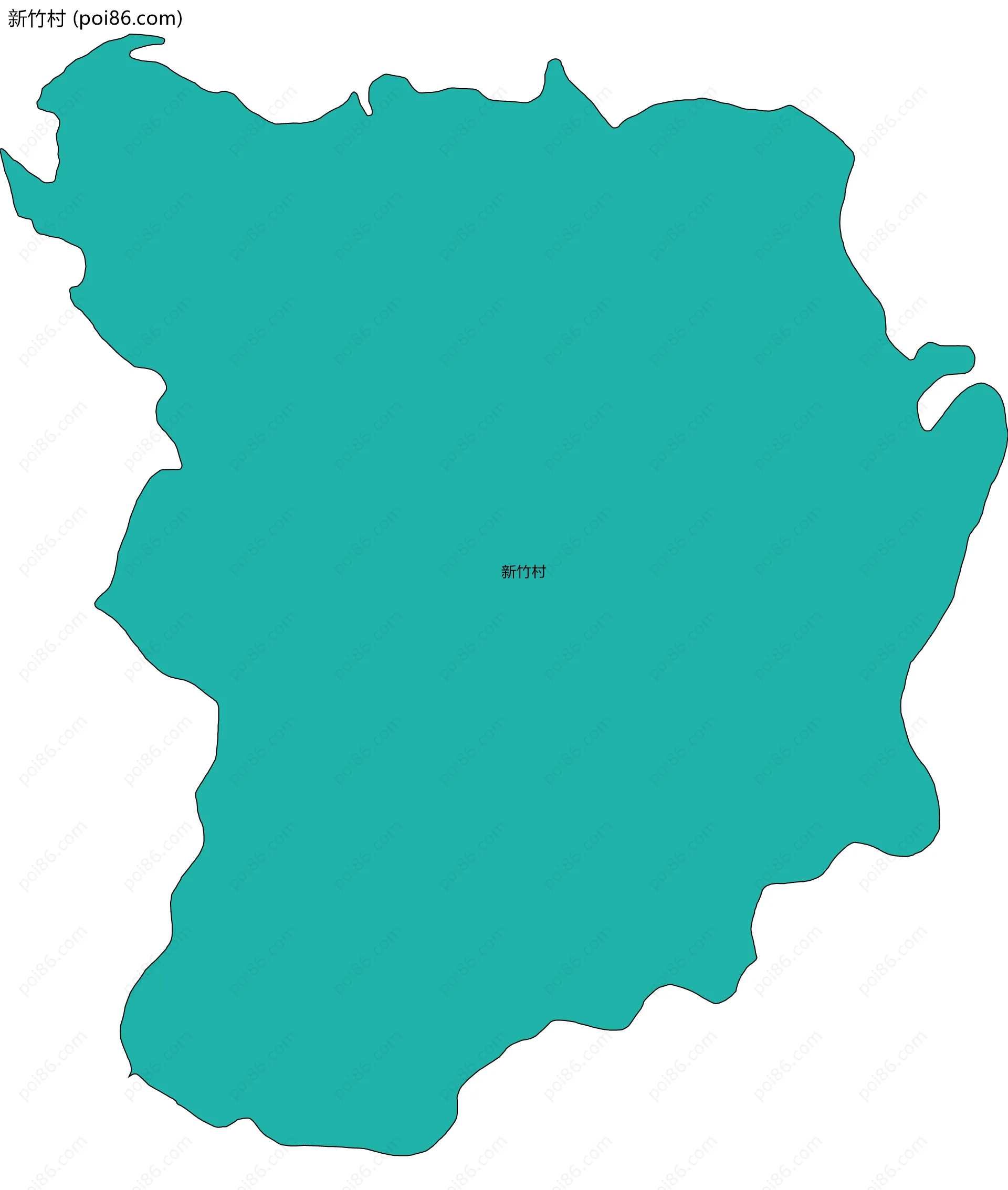 新竹村边界地图